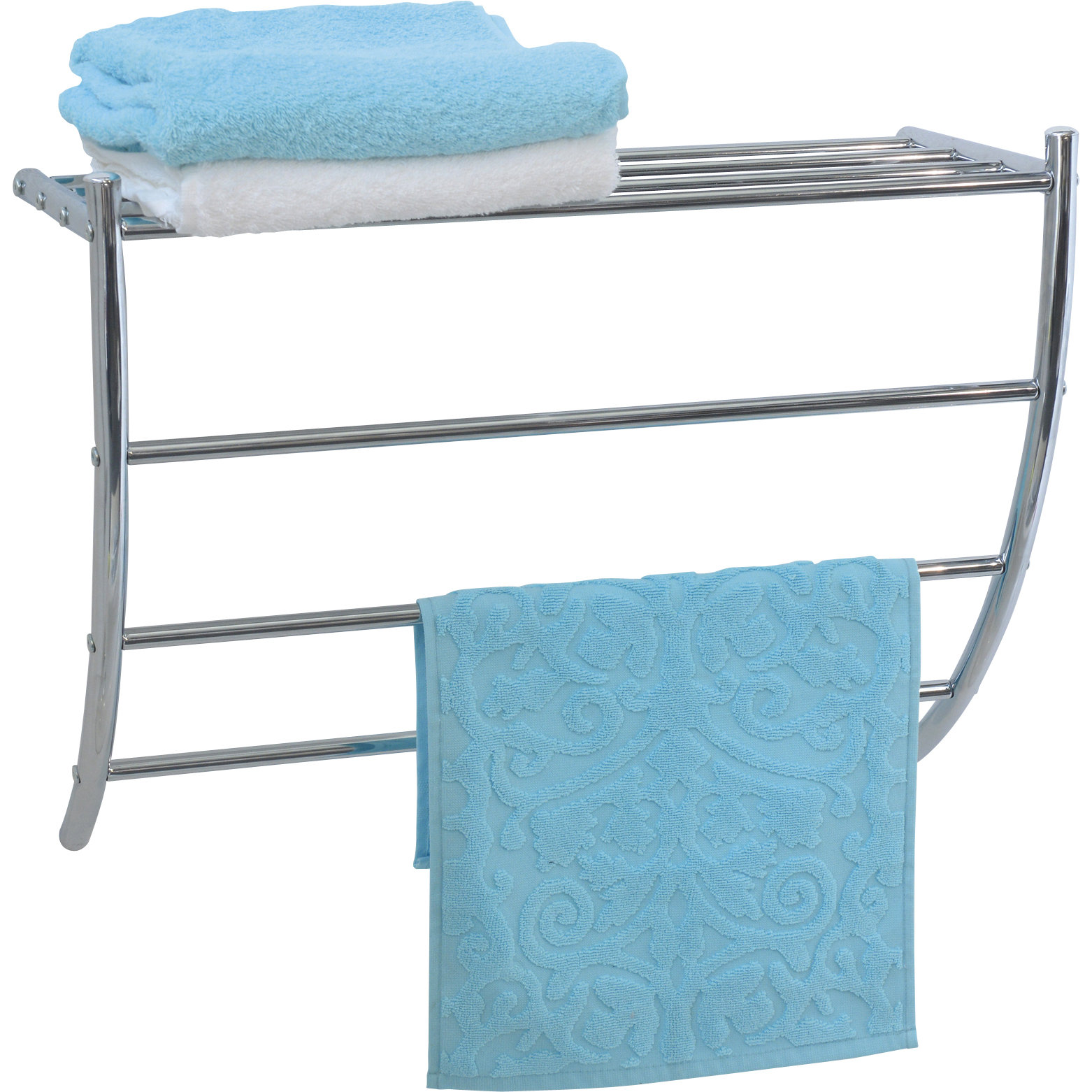 Evideco Wall Mounted Bath Shelf and Towel Rack & Reviews Wayfair