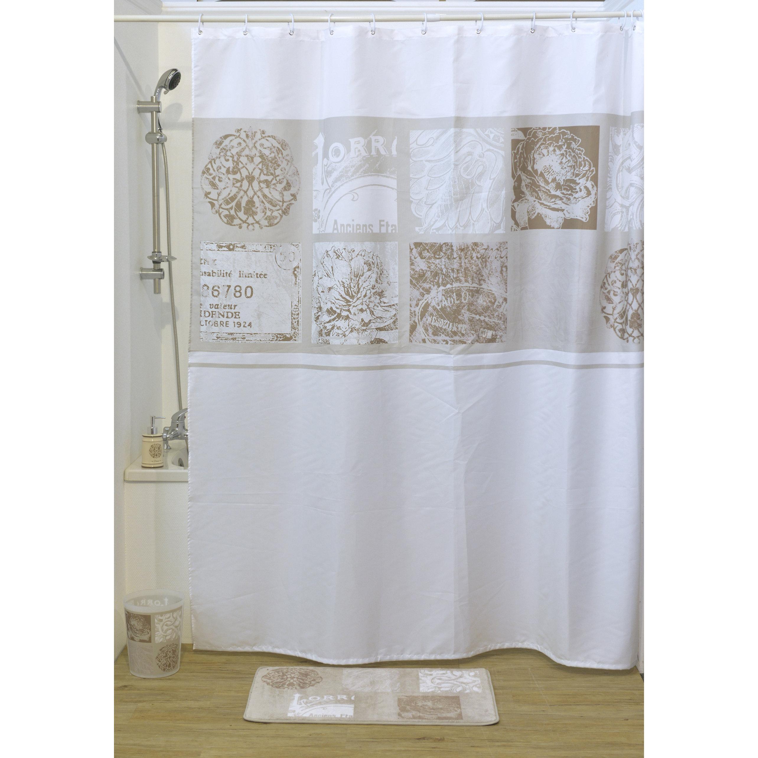 Evideco Paris Romance Printed Shower Curtain Wayfair