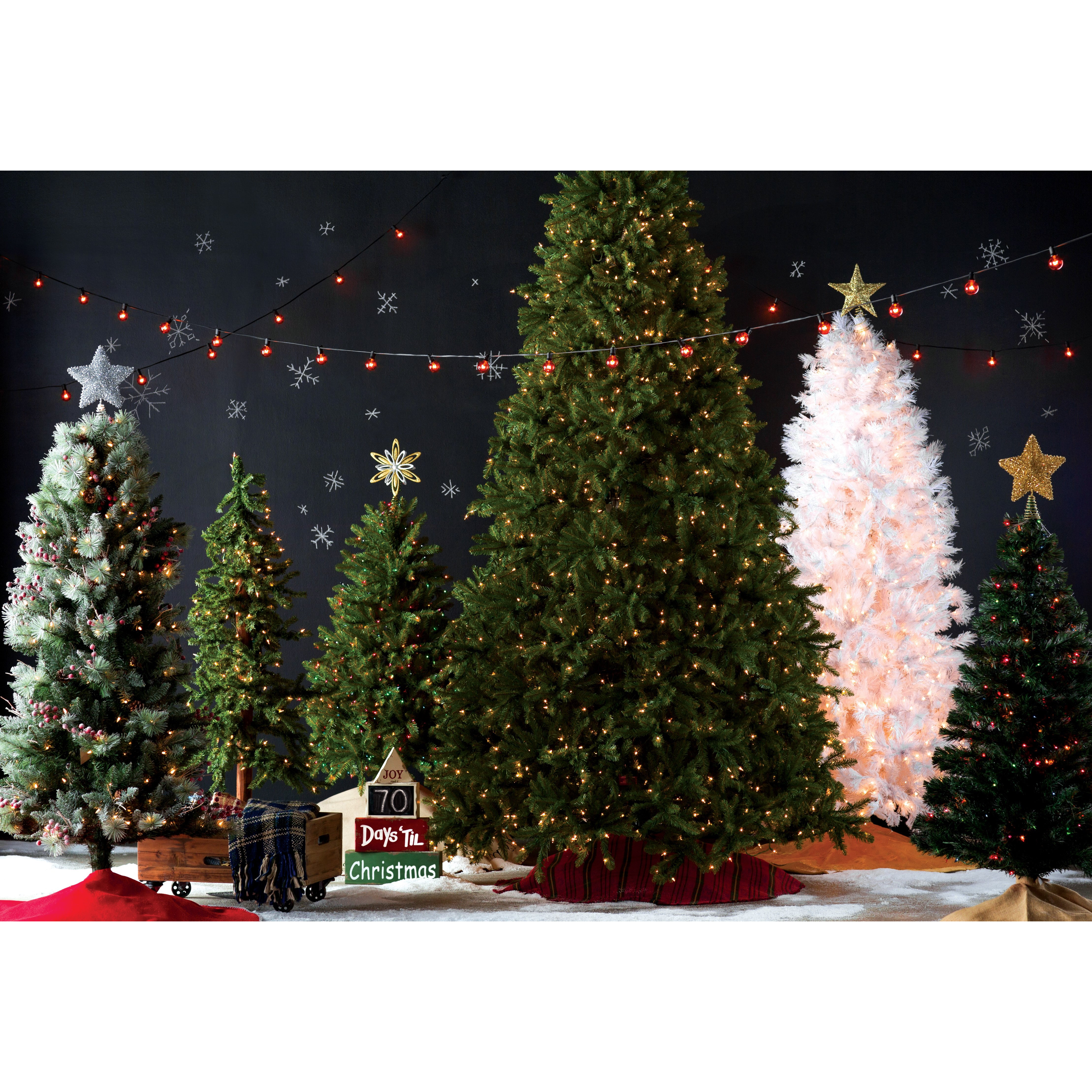 Artificial Christmas Trees 117414: 7.5Ft Pre-Lit Pvc Dense ...