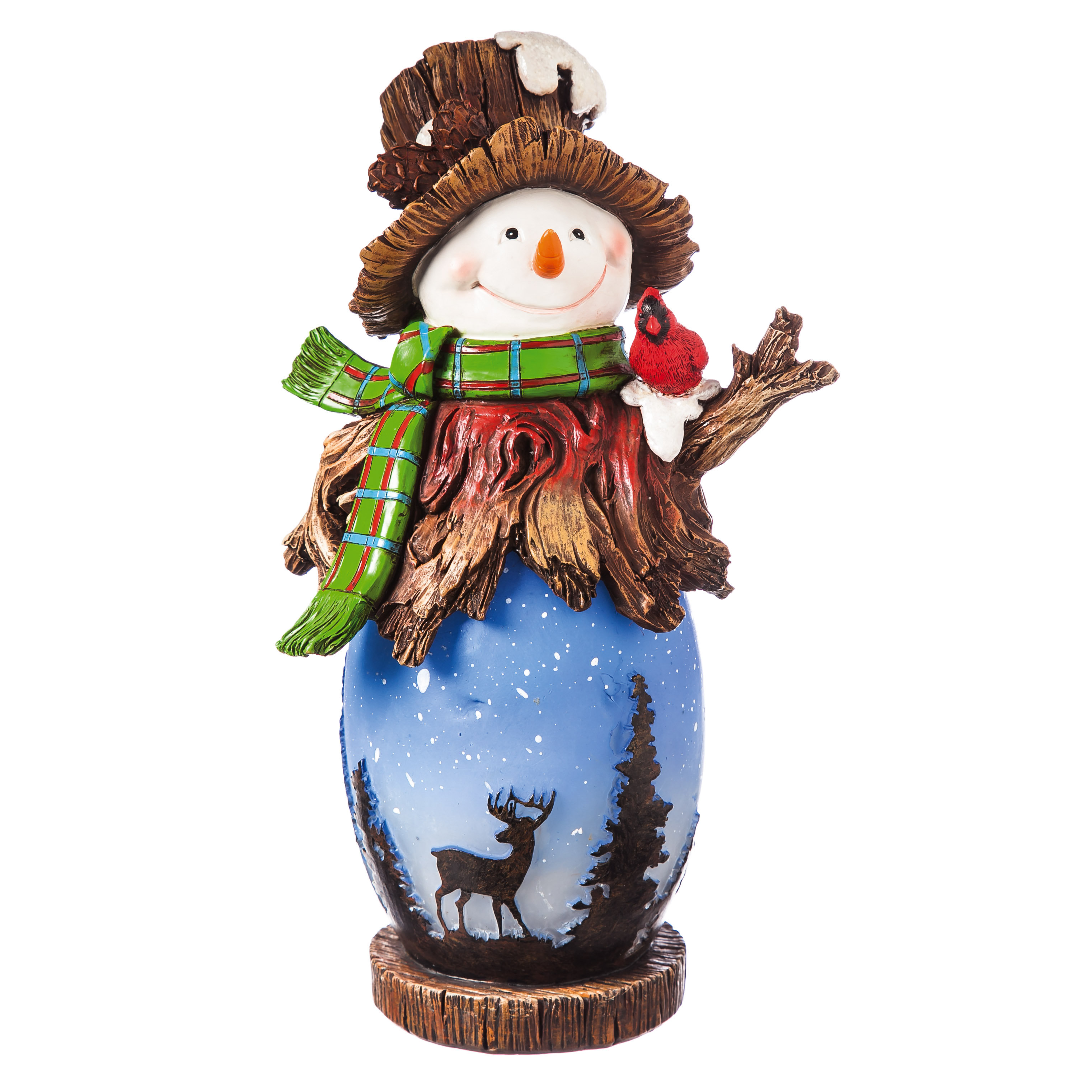 The Holiday Aisle Lighted Pineforest Snowman Statue & Reviews Wayfair.ca