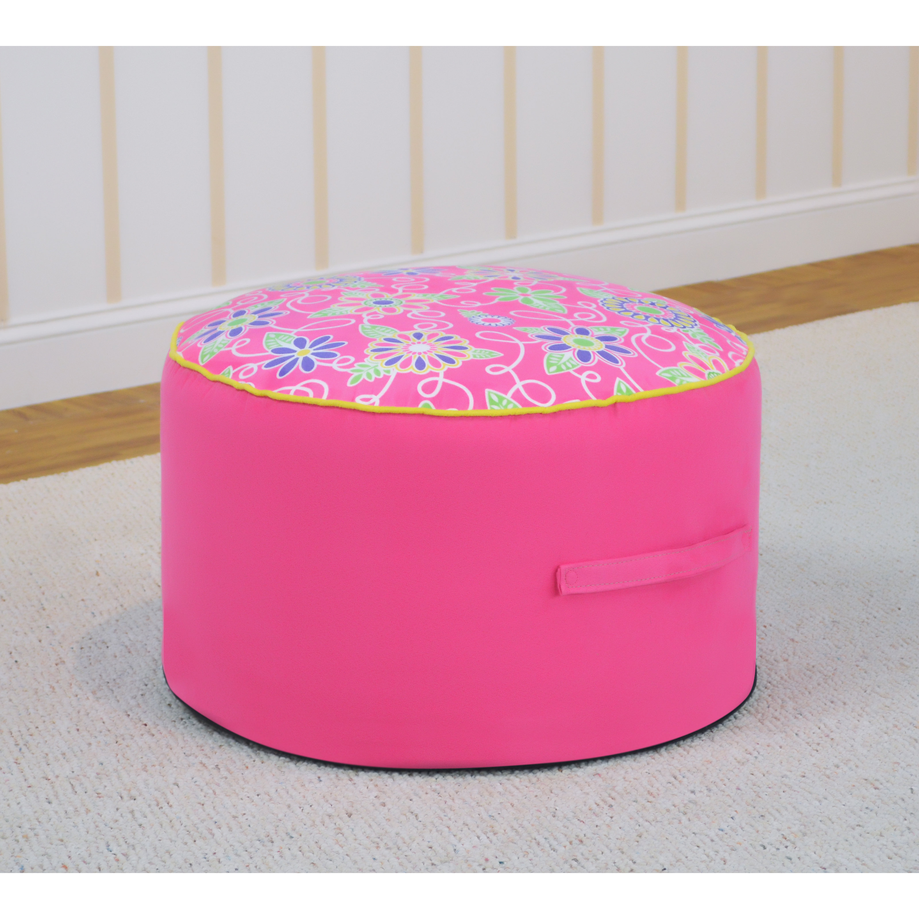 kangaroo trading company Round Foam Ottoman Wayfair