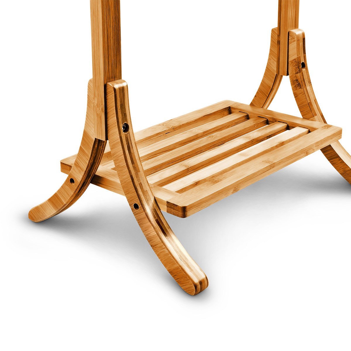 Belfry Bamboo Free Standing Towel Rack Wayfair UK