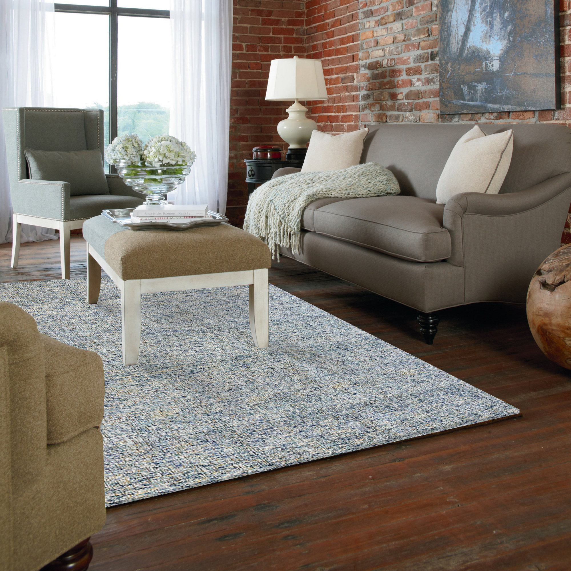 Drexel Heritage Seville HandWoven Blue/Ivory Area Rug Wayfair