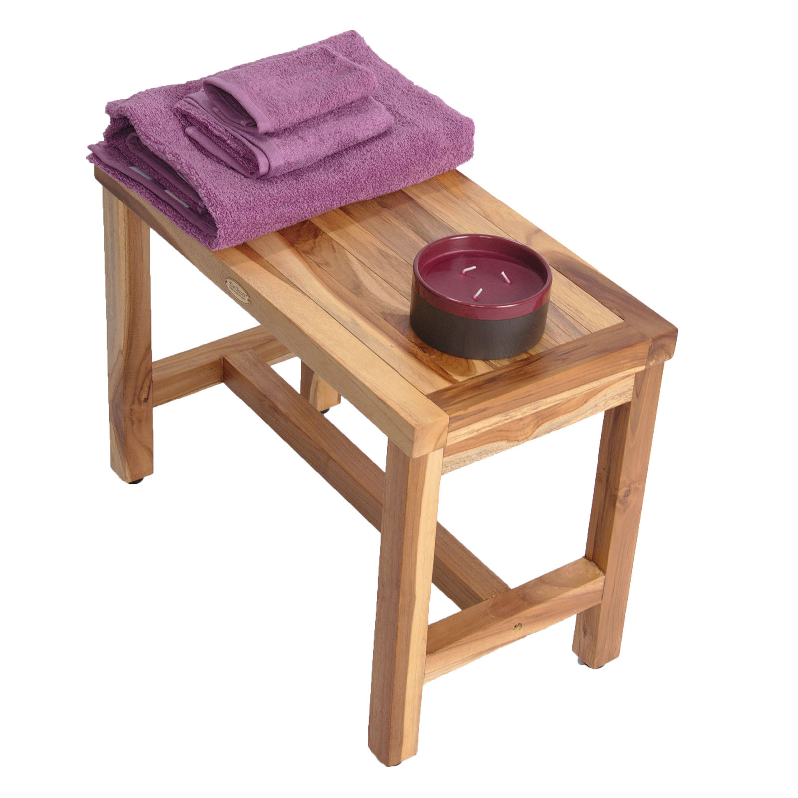 EcoDecors Earthy 24" Teak Shower Bench & Reviews Wayfair