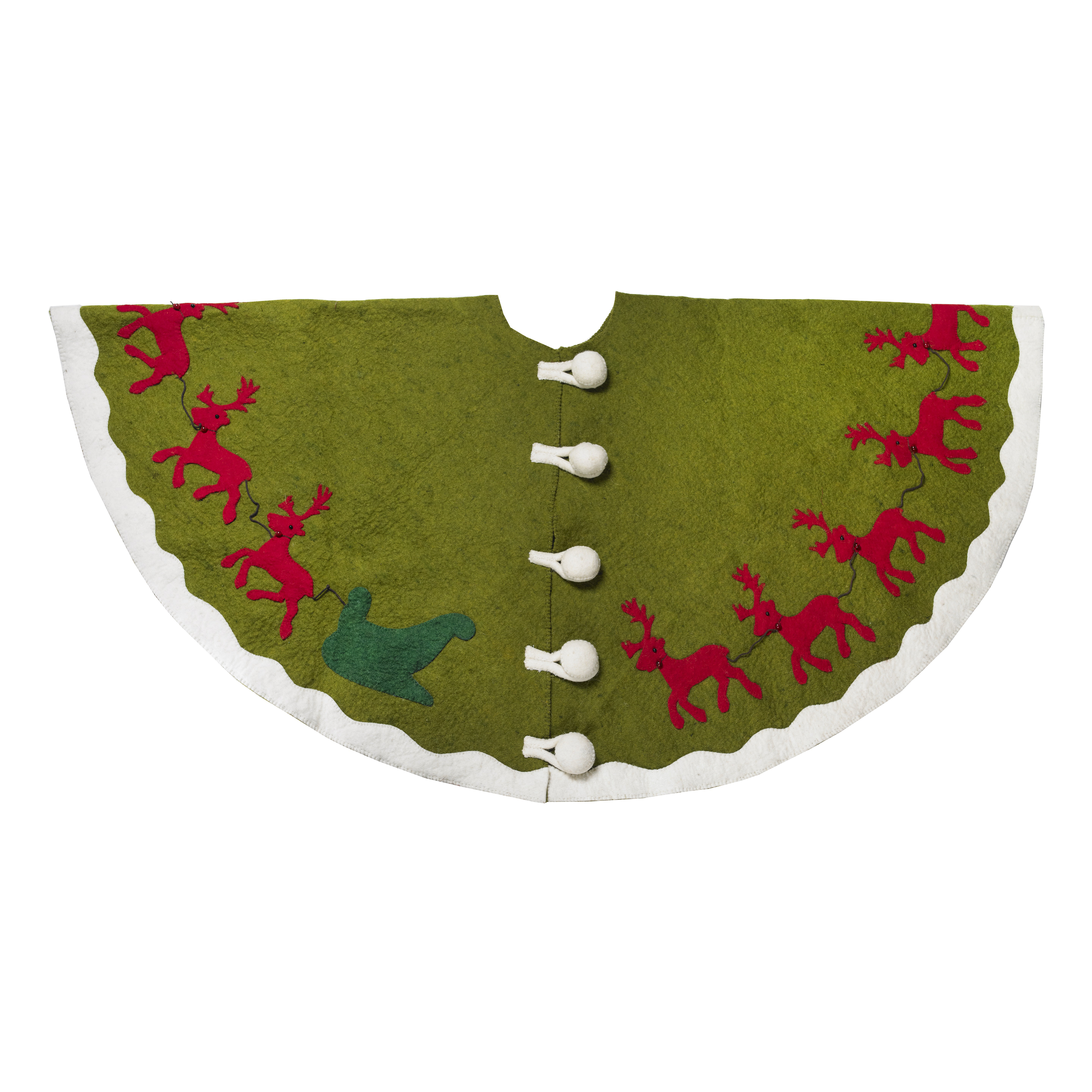 arcadia home reindeer christmas tree skirt wayfair arcadia home reindeer christmas tree skirt wayfair