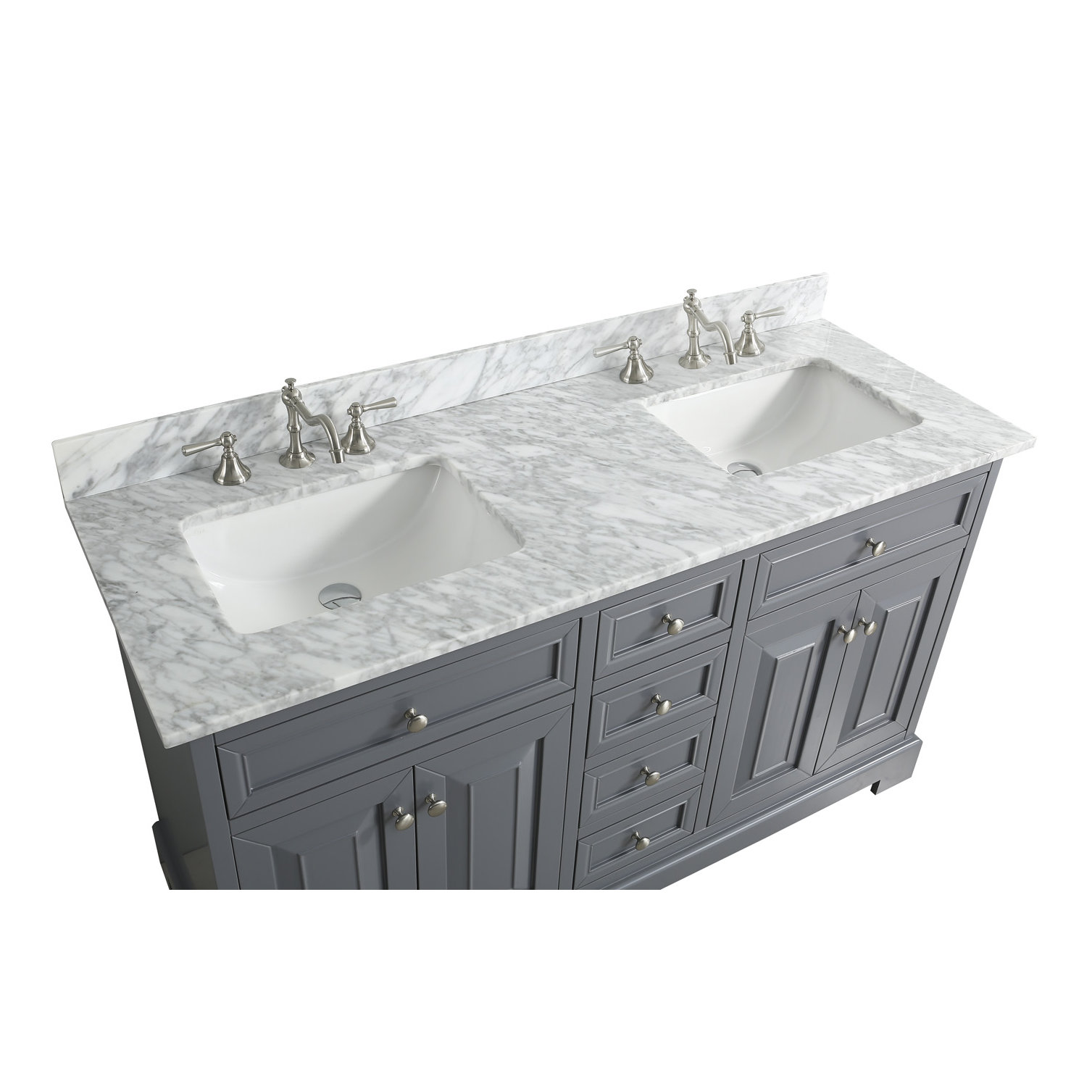 Urban Furnishings Rochelle 60" Double Bathroom Sink Vanity Set with