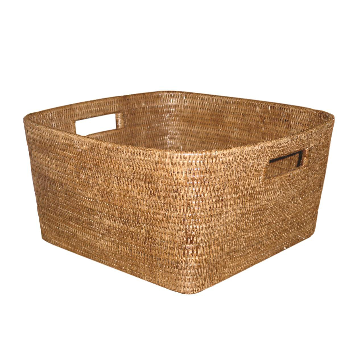 artifacts trading Rattan Square Basket with Handles Wayfair