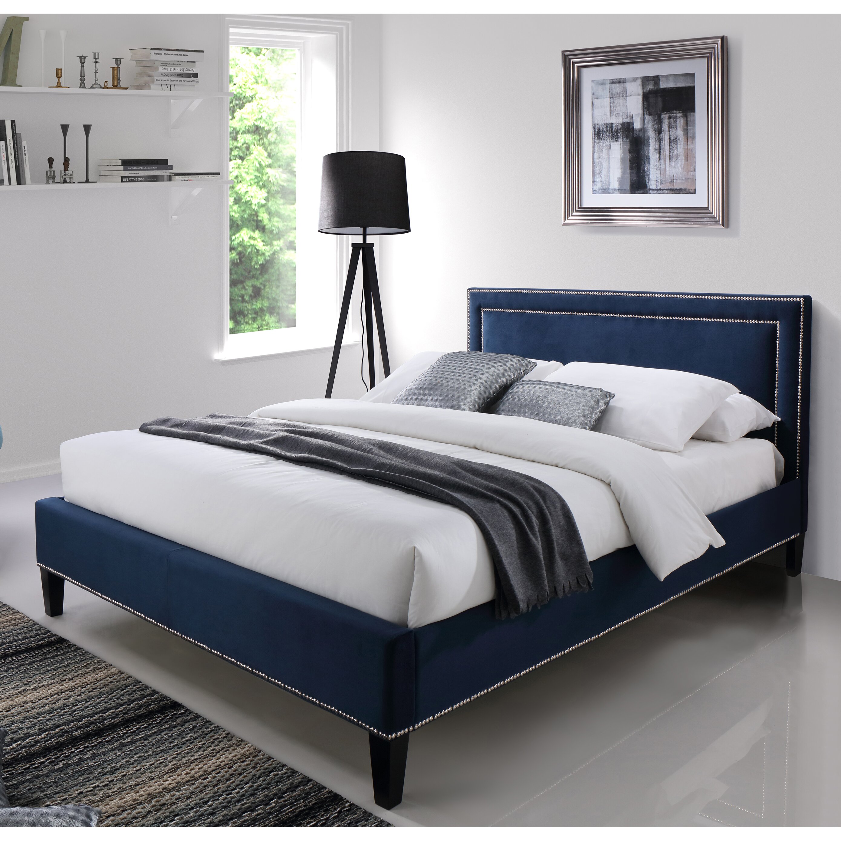 Home Loft Concept Ocean Upholstered Bed Frame & Reviews | Wayfair UK