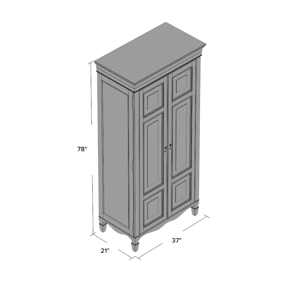 Canora Grey Causey Park 2 Door Tall Armoire & Reviews Wayfair