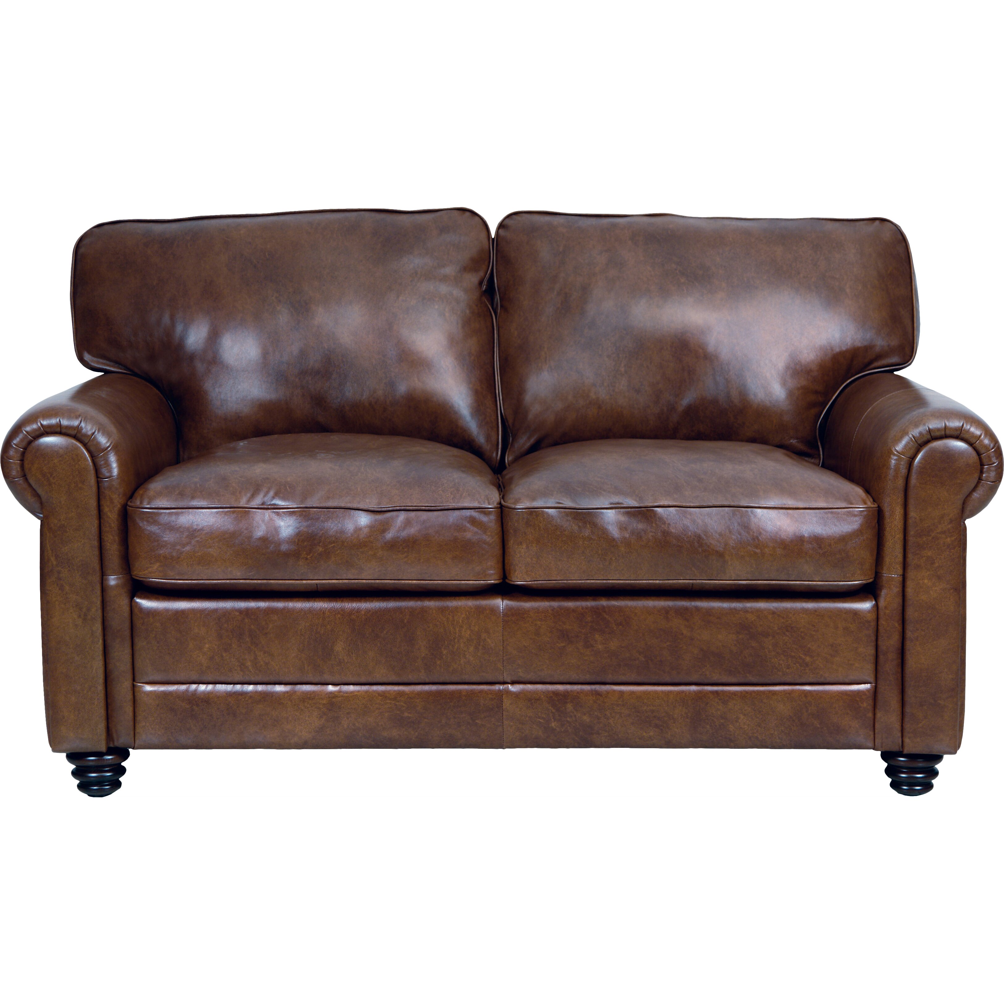 Canora Grey Clairsville Leather Loveseat Reviews Wayfair   Canora Grey Clairsville Leather Loveseat 