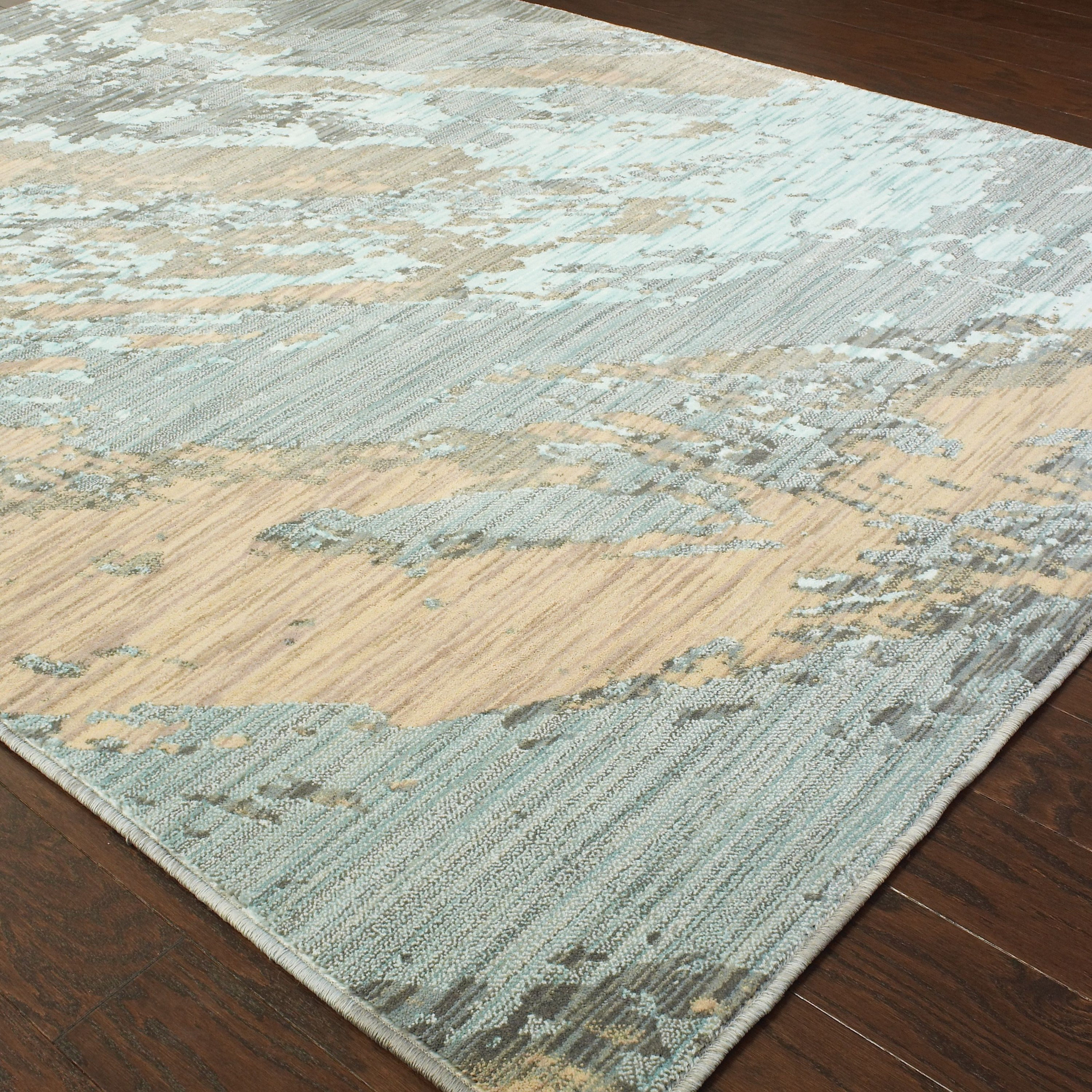 The Conestoga Trading Co. Agave Marble Teal/Gray Area Rug & Reviews