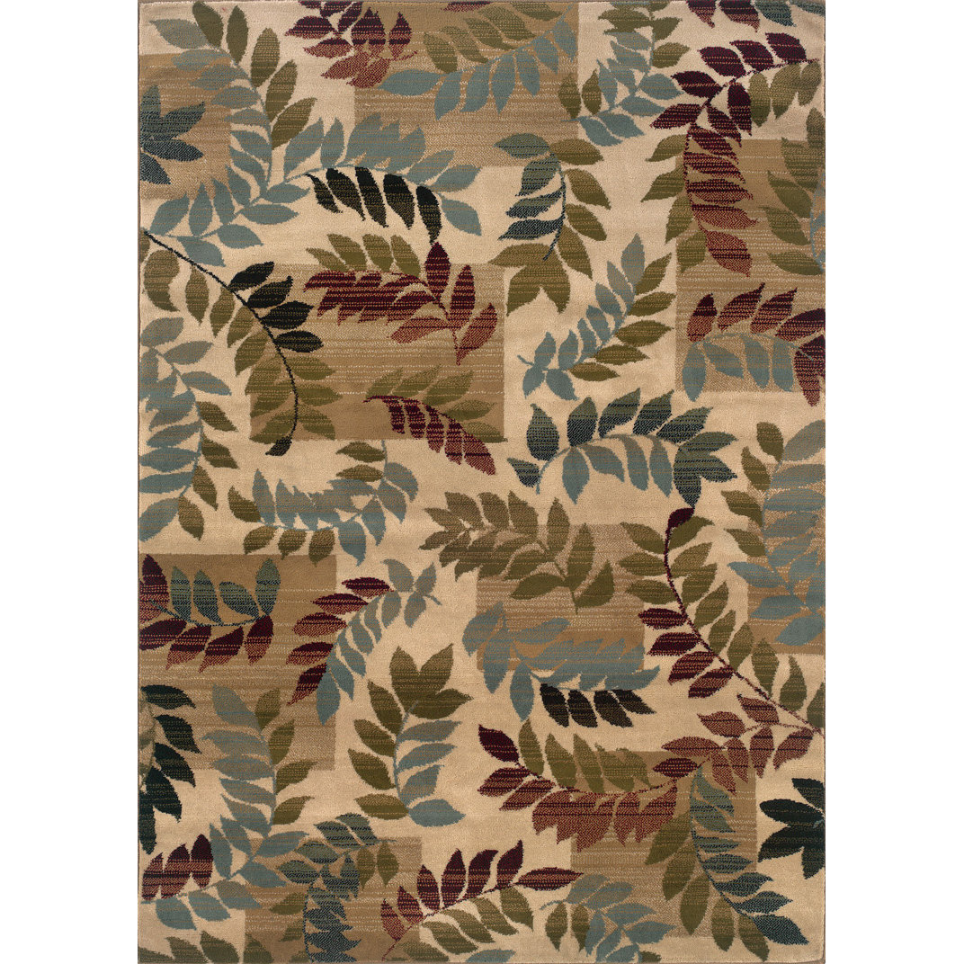 Threadbind Florence Beige/Gold Area Rug & Reviews Wayfair