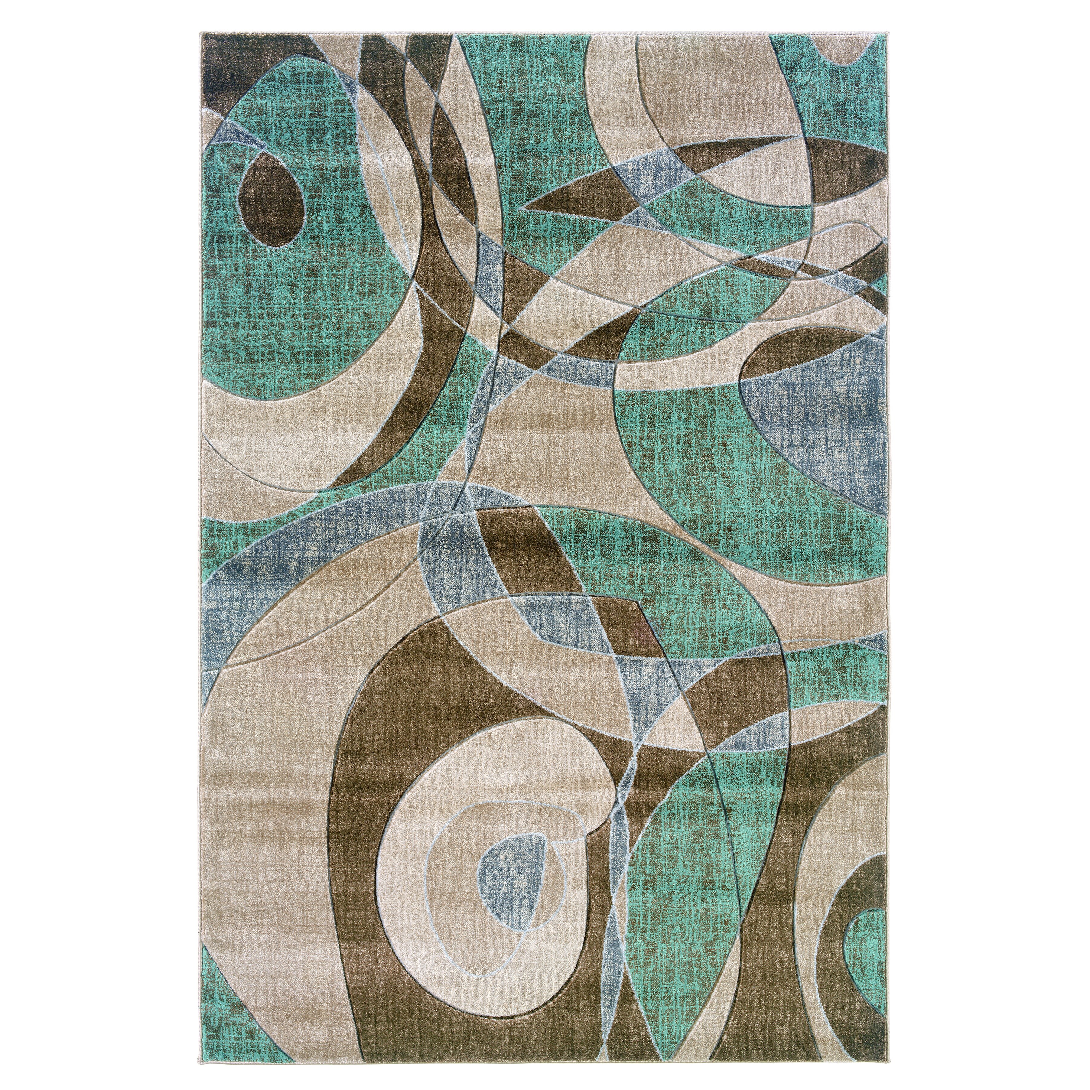 Threadbind Dixon Brown Turquoise Area Rug Reviews Wayfair   Brown Turquoise Area Rug THBD1732 