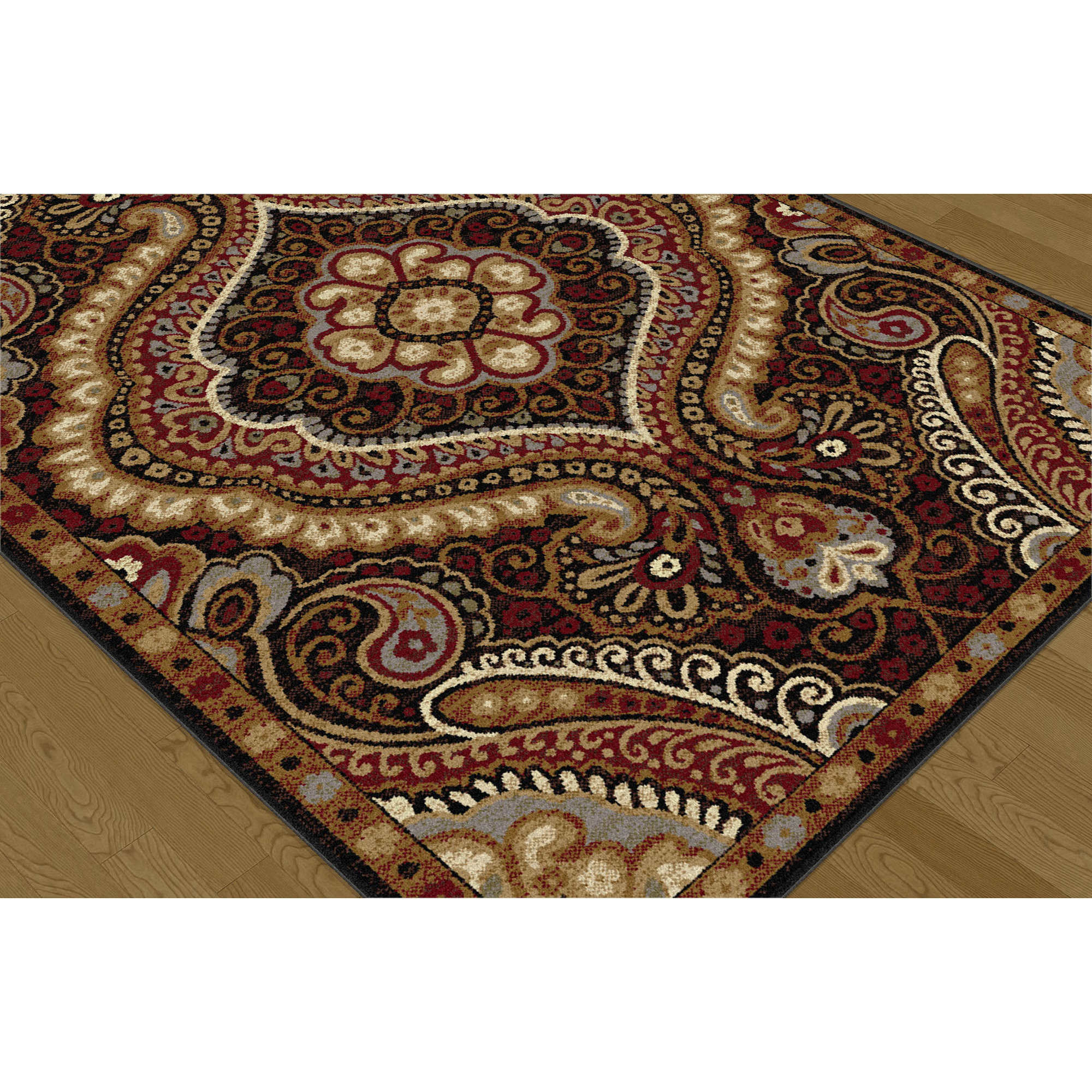 Threadbind Hargrove 3 Piece Brown/Red Area Rug Set & Reviews Wayfair