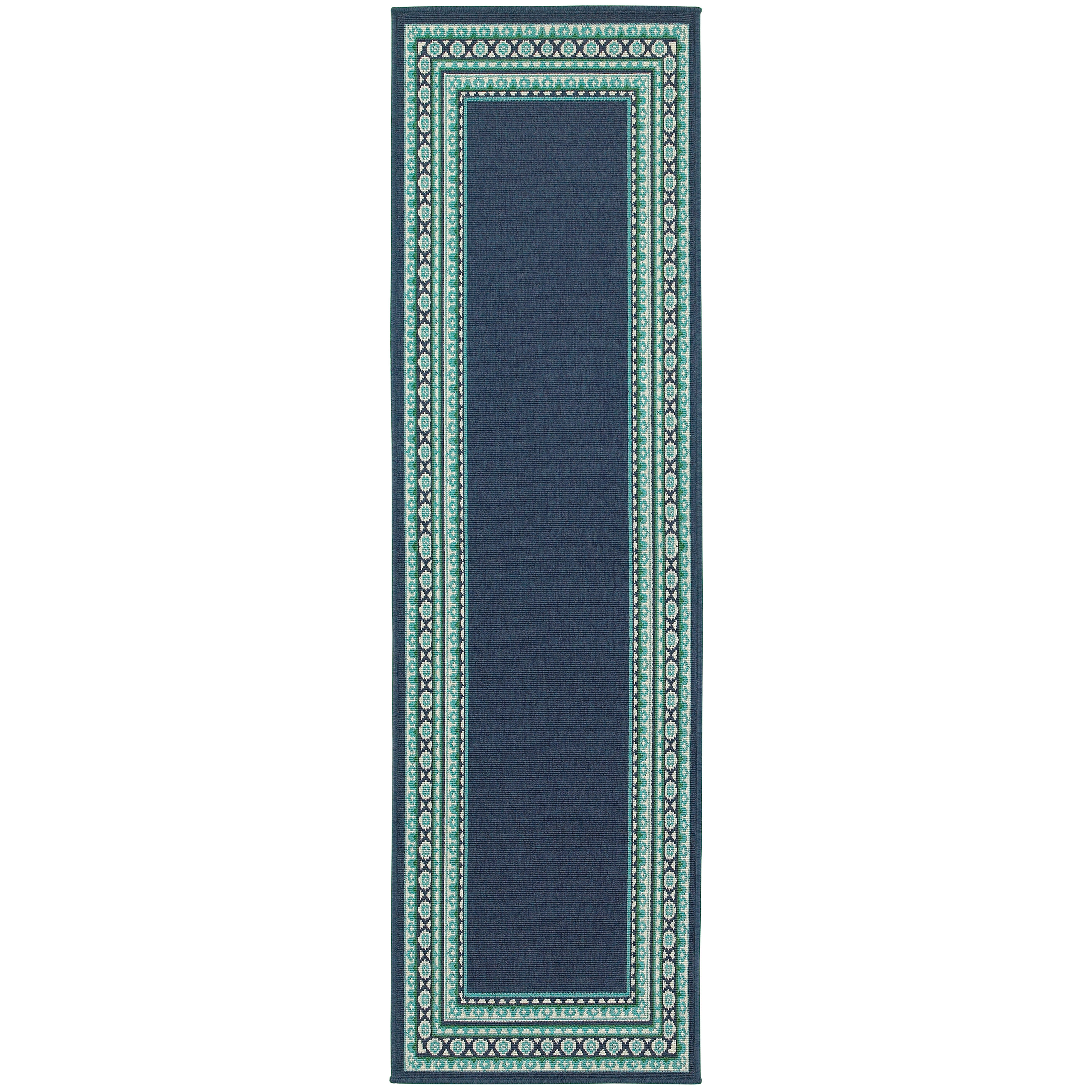 Threadbind Cortlandt Navy/Green Indoor/Outdoor Area Rug & Reviews Wayfair