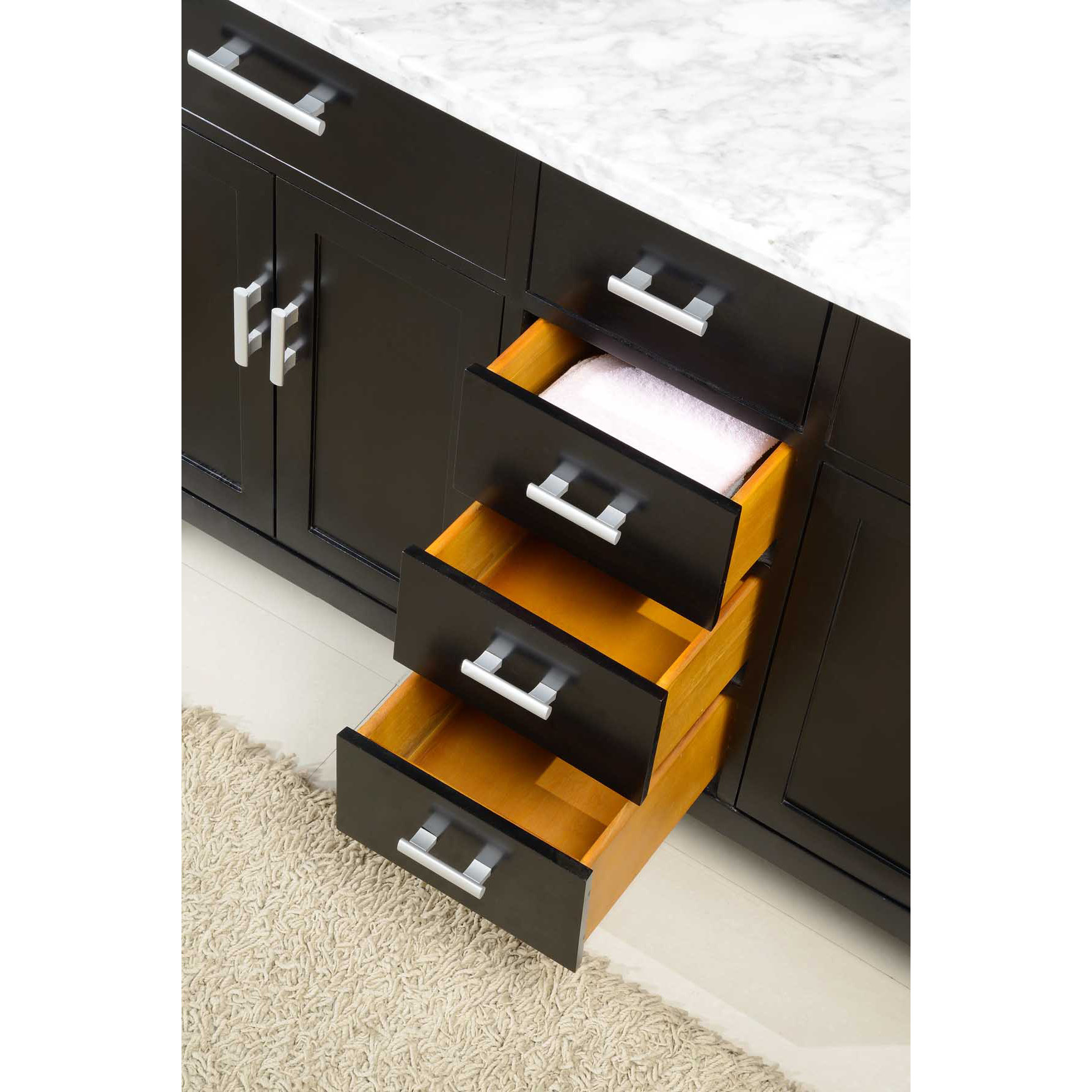 Direct Vanity Sink Hutton Spa 63" Double Premium Bathroom Vanity Set