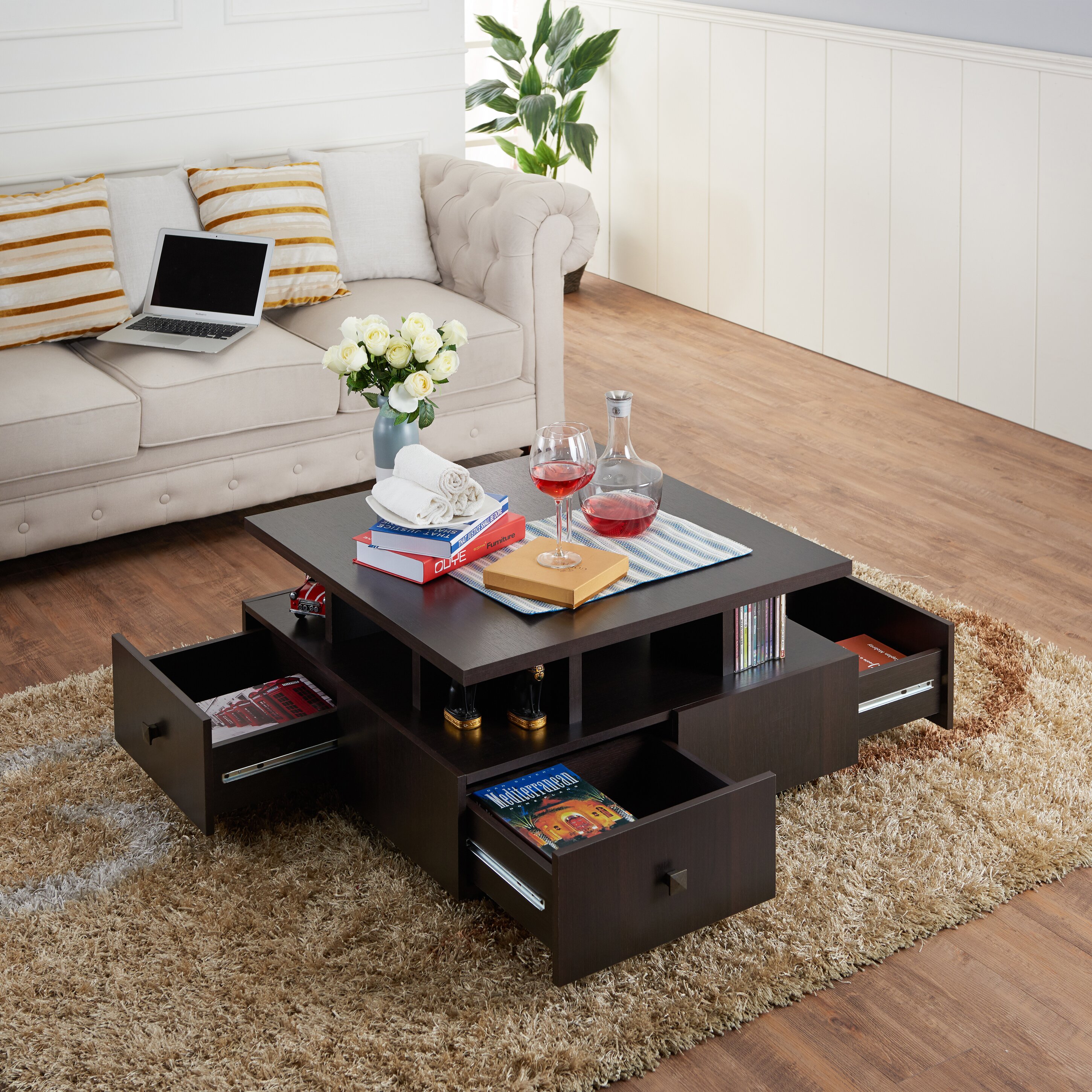 Latitude Run Square Coffee Table & Reviews | Wayfair