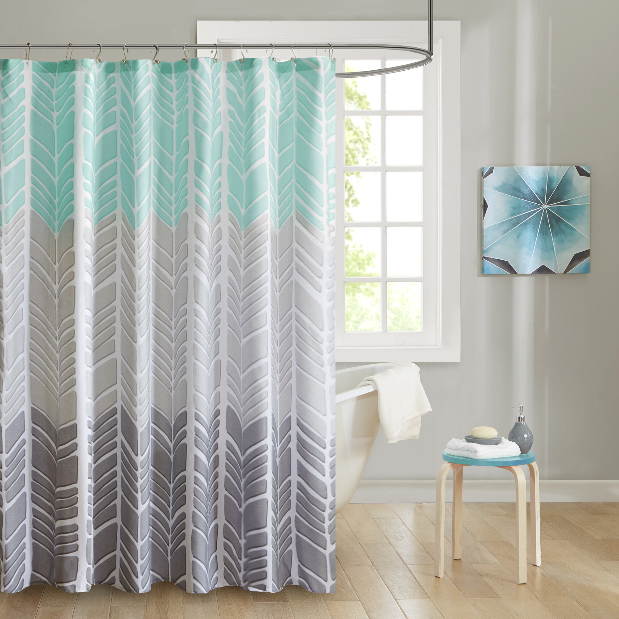 Latitude Run Cherie Printed Shower Curtain And Reviews Wayfair 8226