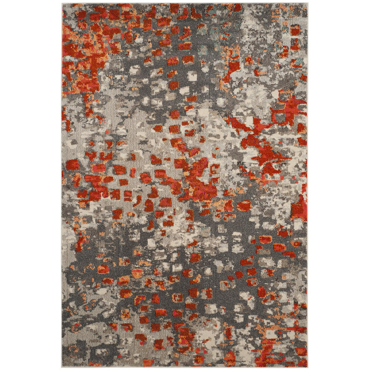 Latitude Run Mila Gray/Orange Area Rug & Reviews Wayfair