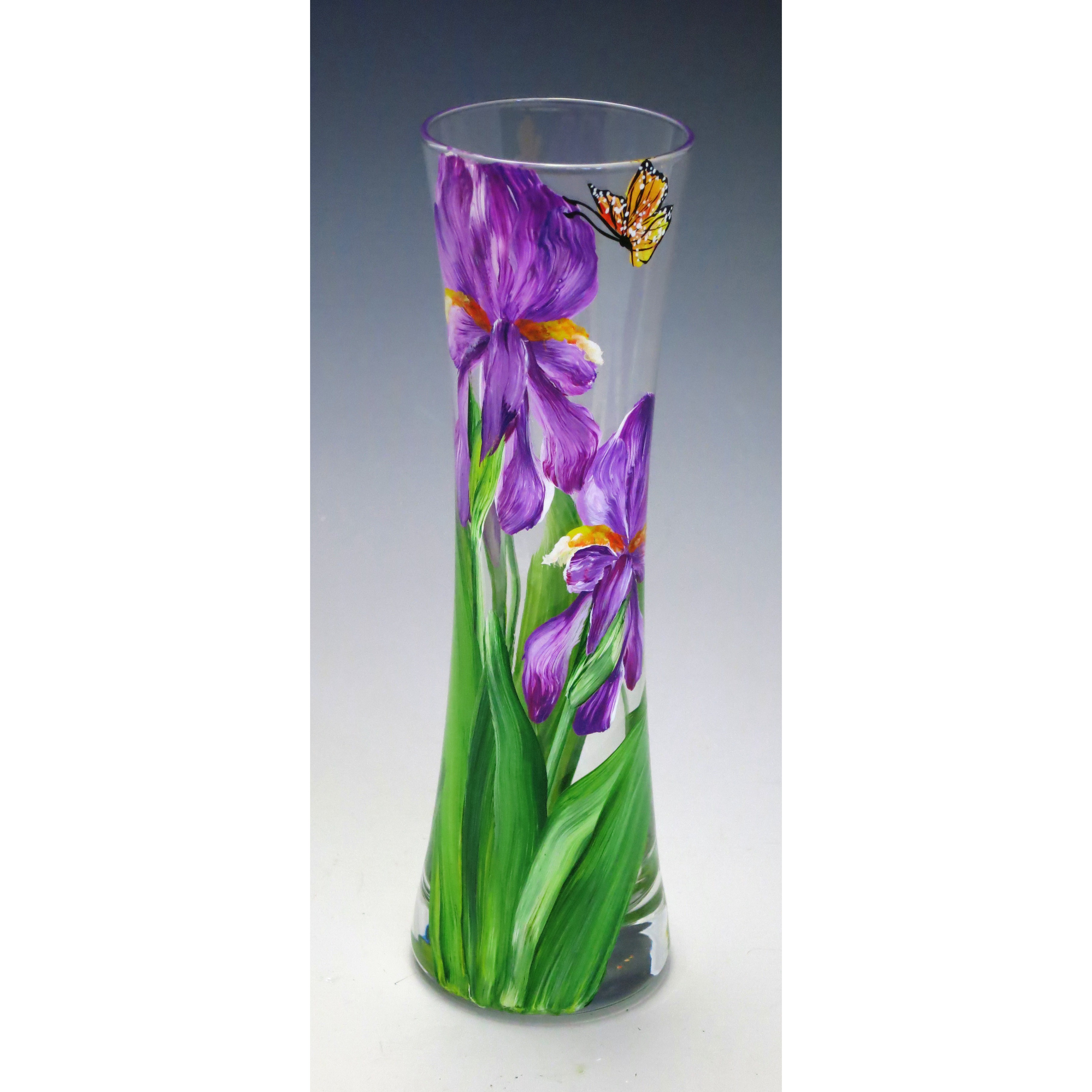 ChristinasHandpainted Selena Purple Iris Vase & Reviews Wayfair.ca