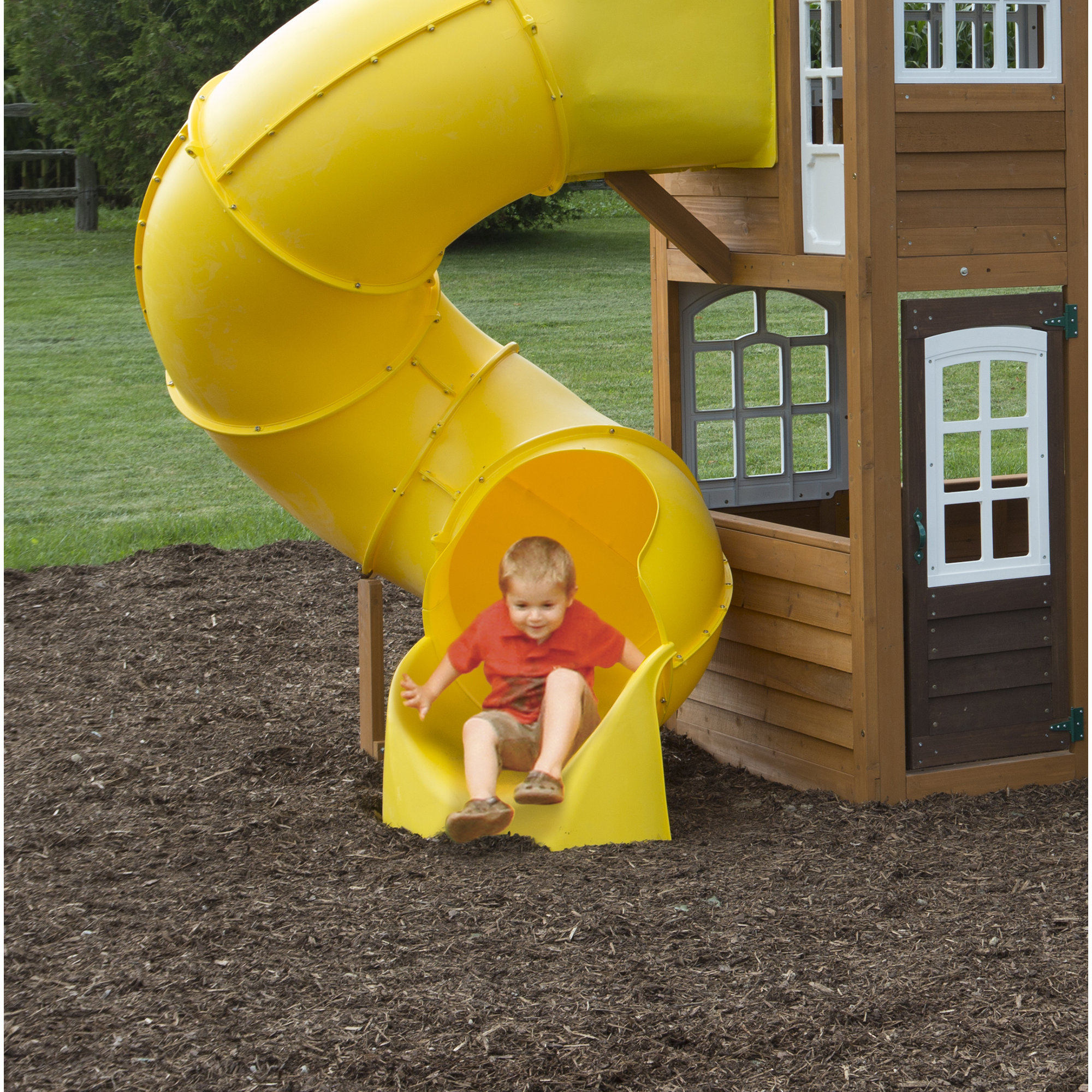 Cedar Summit Richmond Lodge Wooden Play Swing Set & Reviews Wayfair