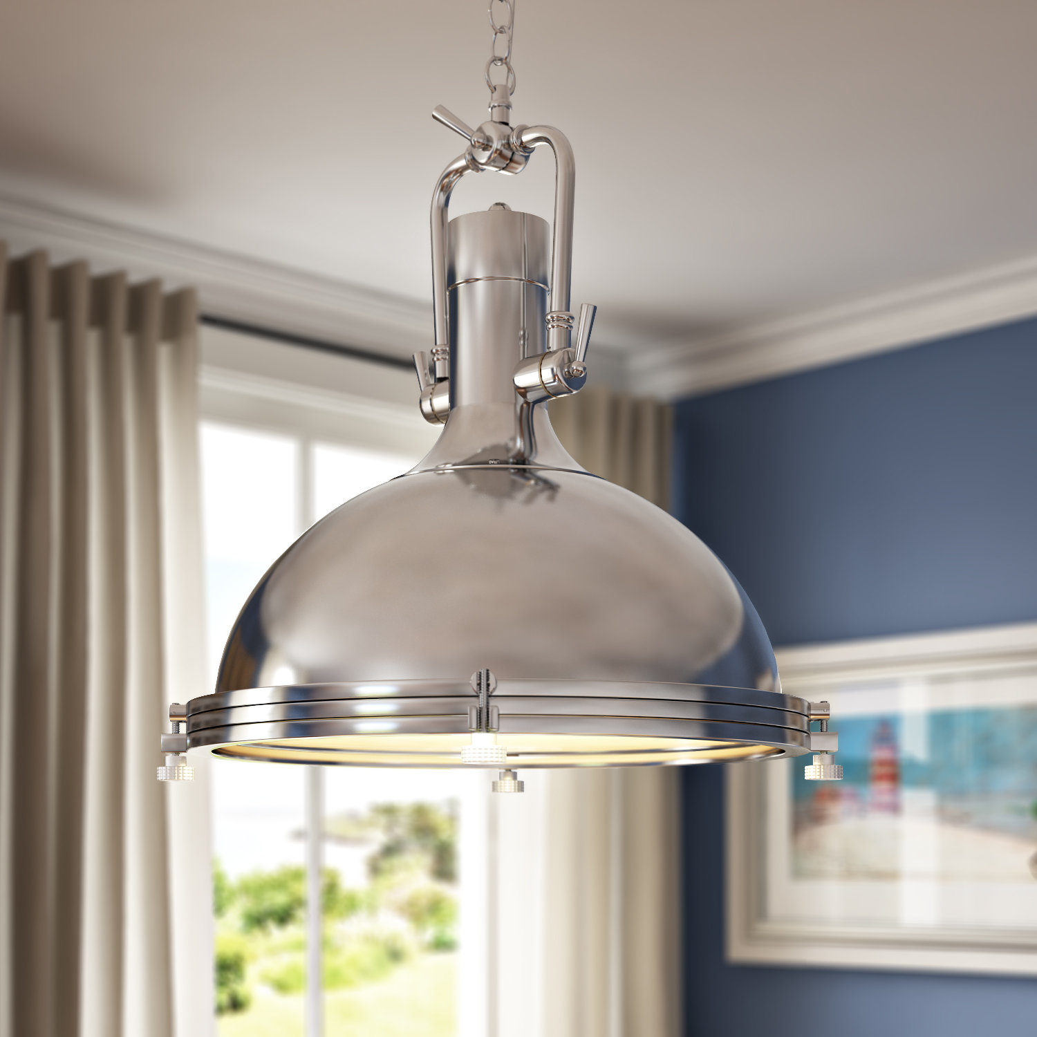 Breakwater Bay Bailey Island 1 Light Bowl Pendant & Reviews Wayfair UK