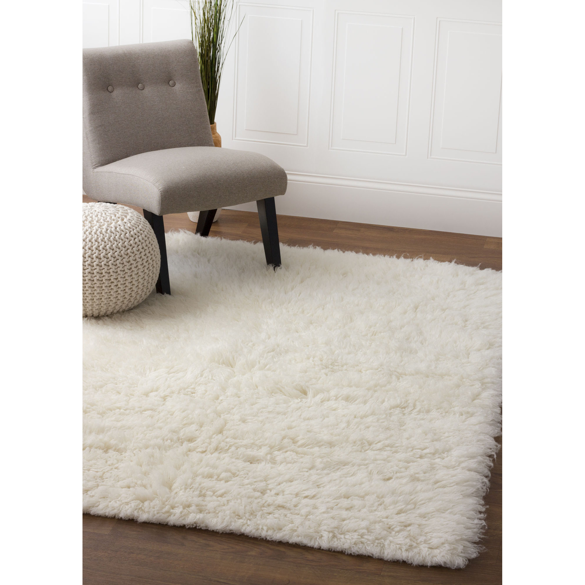 Super Area Rugs Handmade White Area Rug & Reviews Wayfair