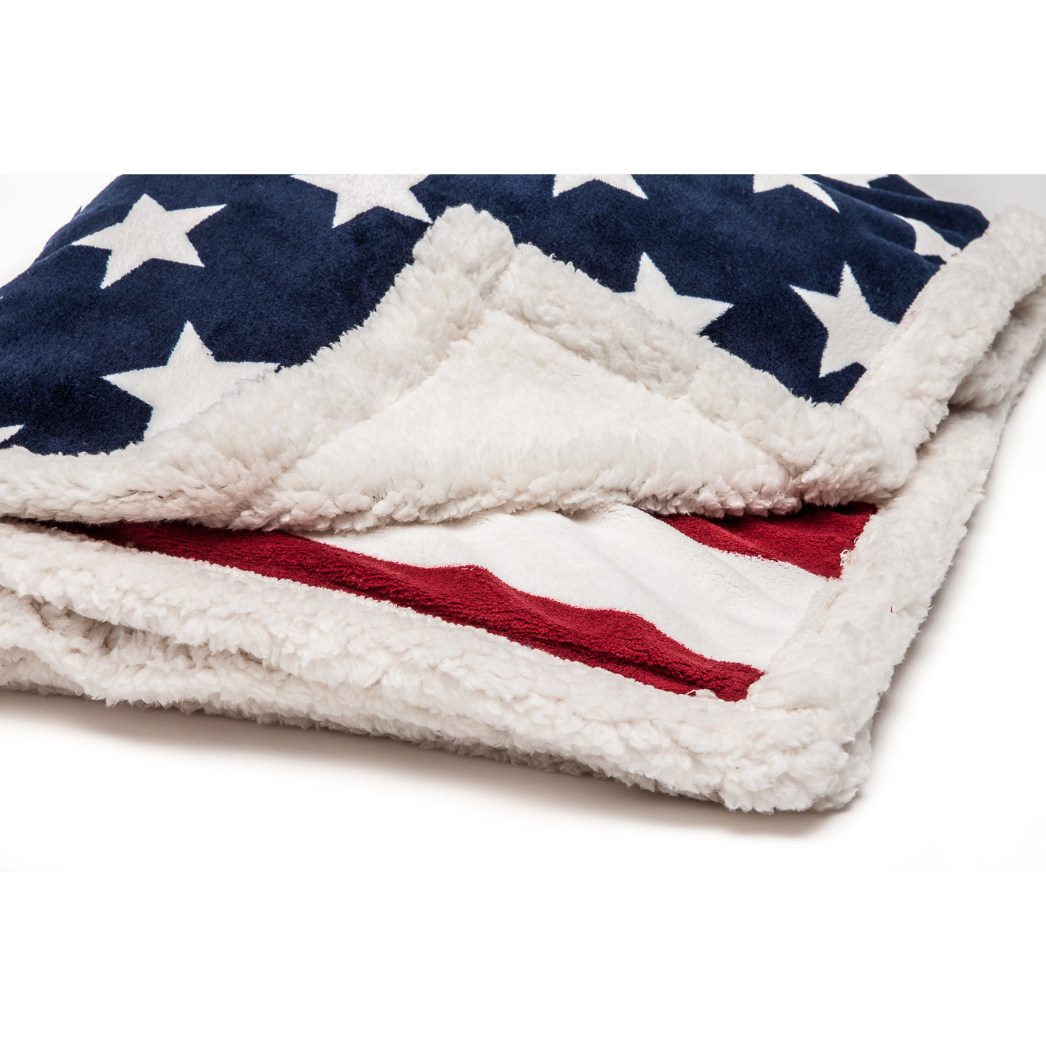 Chanasya US Flag Print Super Soft Sherpa Throw Blanket ...