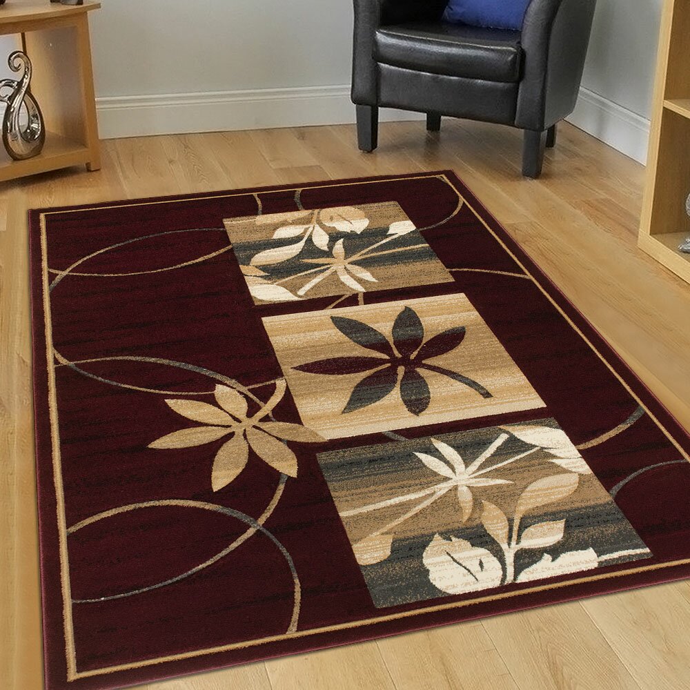 AllStar Rugs Burgundy Area Rug & Reviews | Wayfair