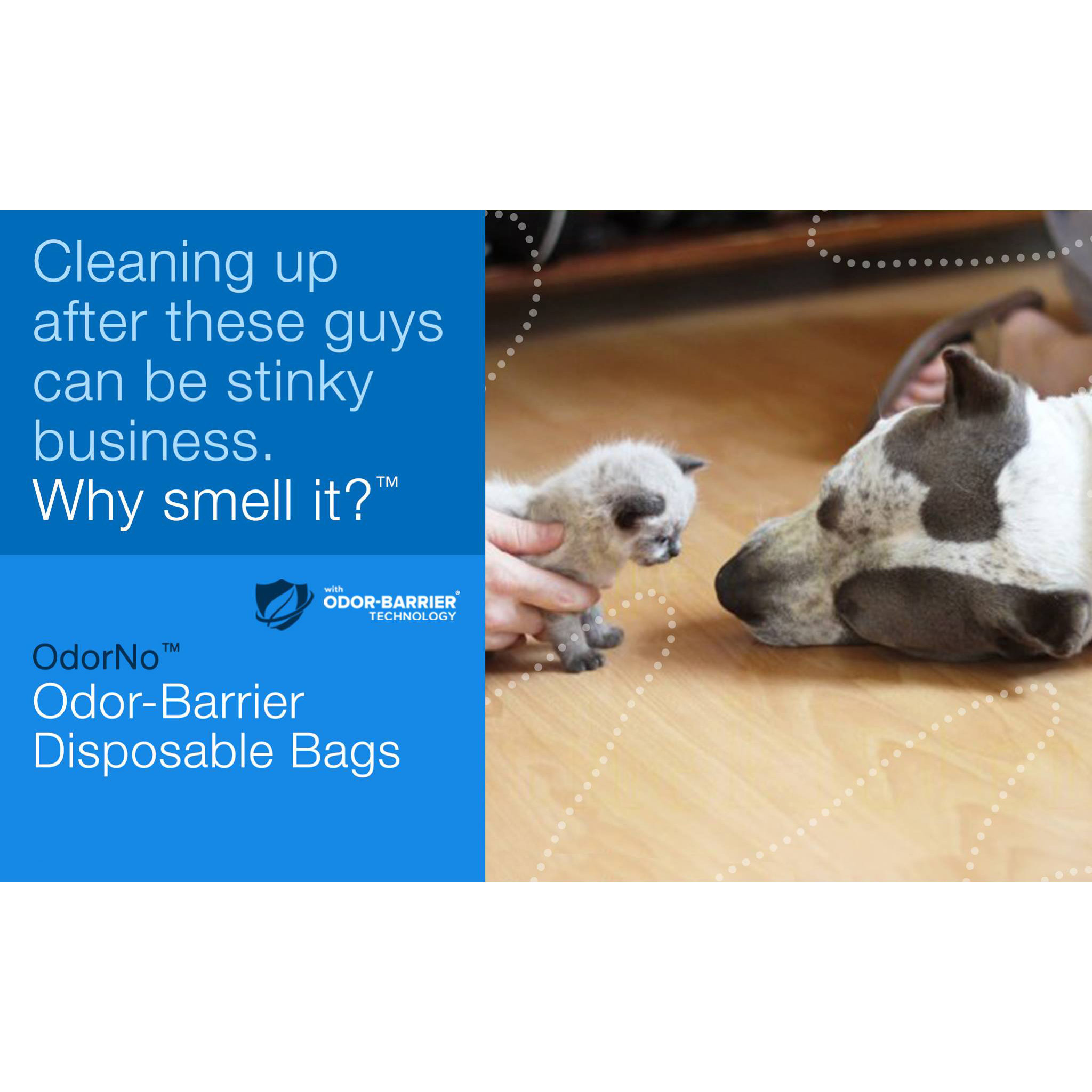 OdorNo Odor Barrier Zero Smell 2 Gallon EcoFriendly Disposable Bags for Pet Waste (20 Count Box