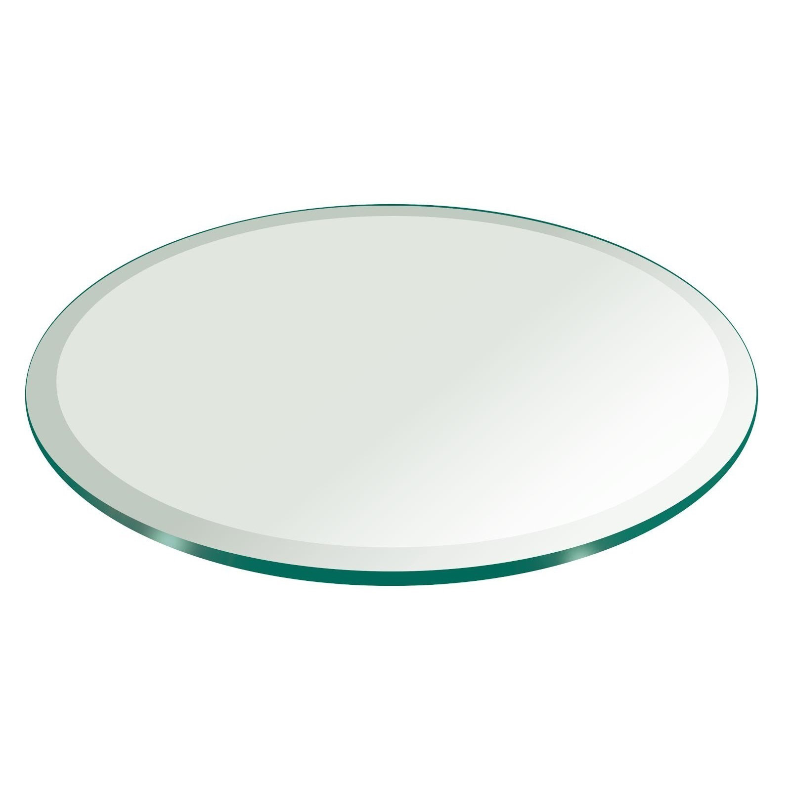 Fab Glass and Mirror Round Beveled Edge Tempered Glass Table Top Wayfair