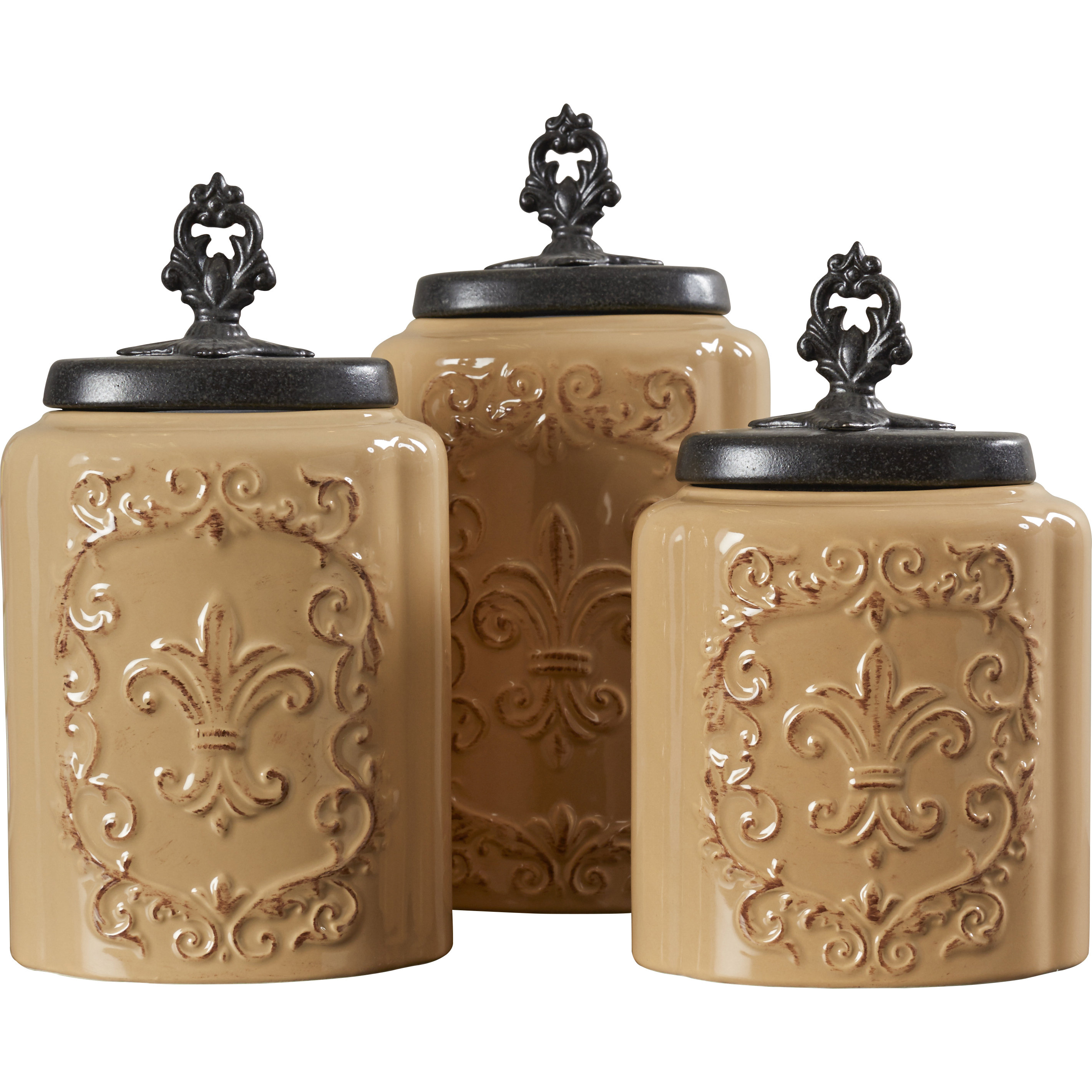 Design Guild 3 Piece Canister Set & Reviews Wayfair