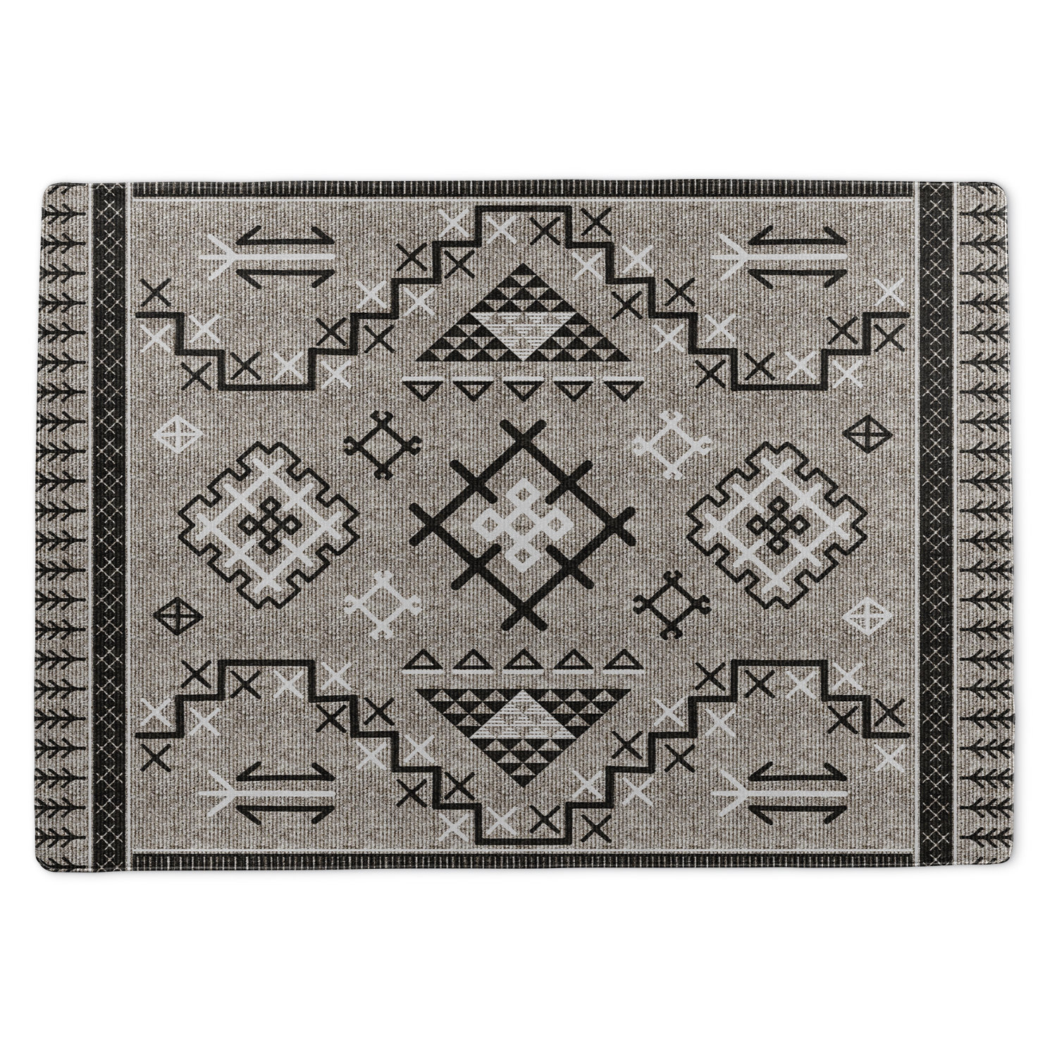 Kavka Burlington Marrakesh Gray/Black Area Rug & Reviews Wayfair