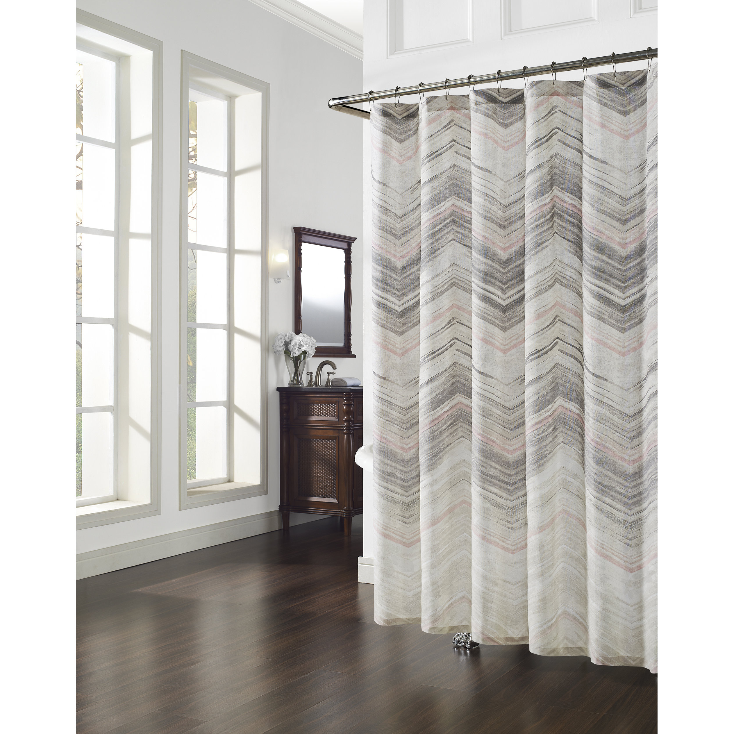 Richloom Movement Cotton Shower Curtain & Reviews Wayfair.ca