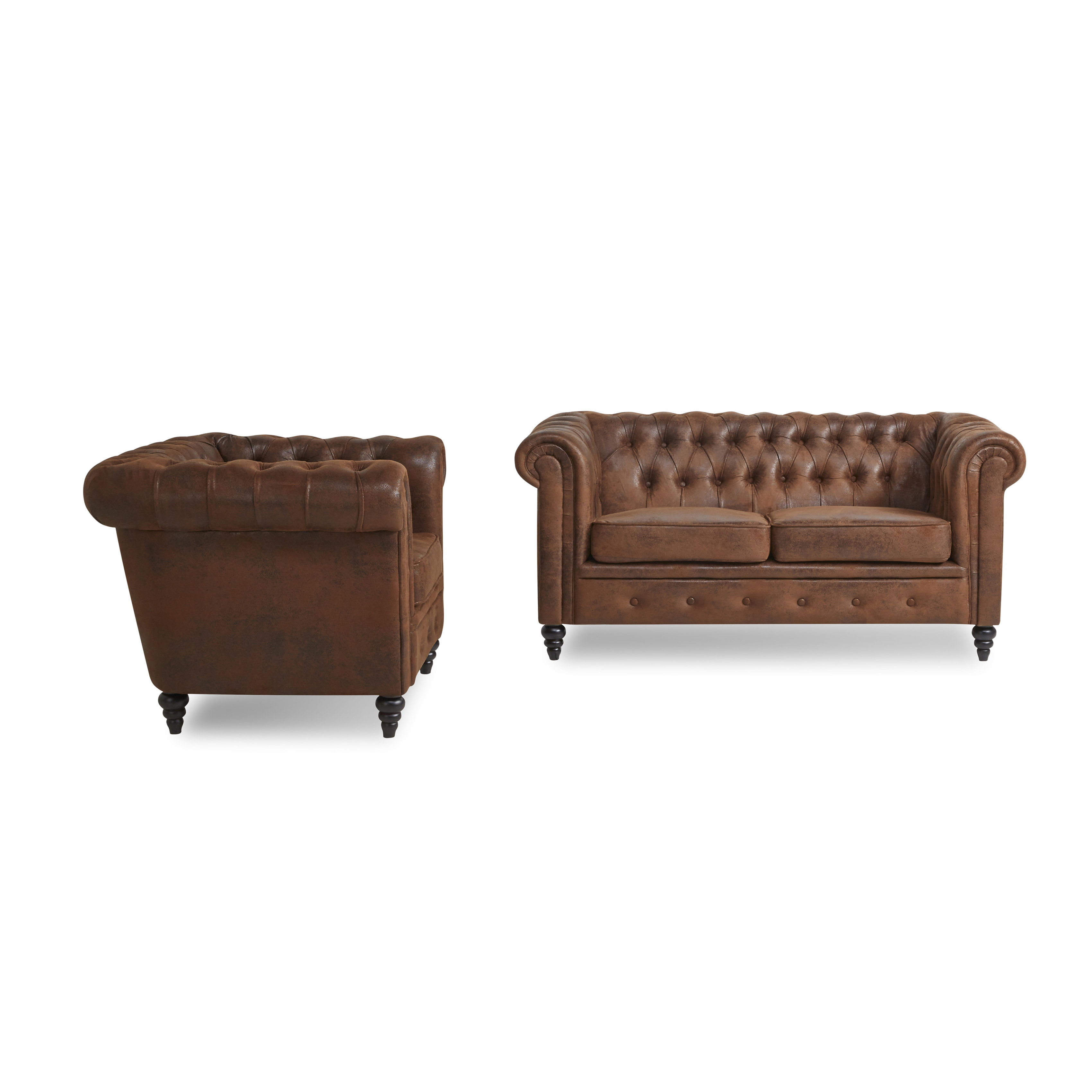 Laurel Foundry Modern Farmhouse Arline Button Tufted Loveseat Wayfair