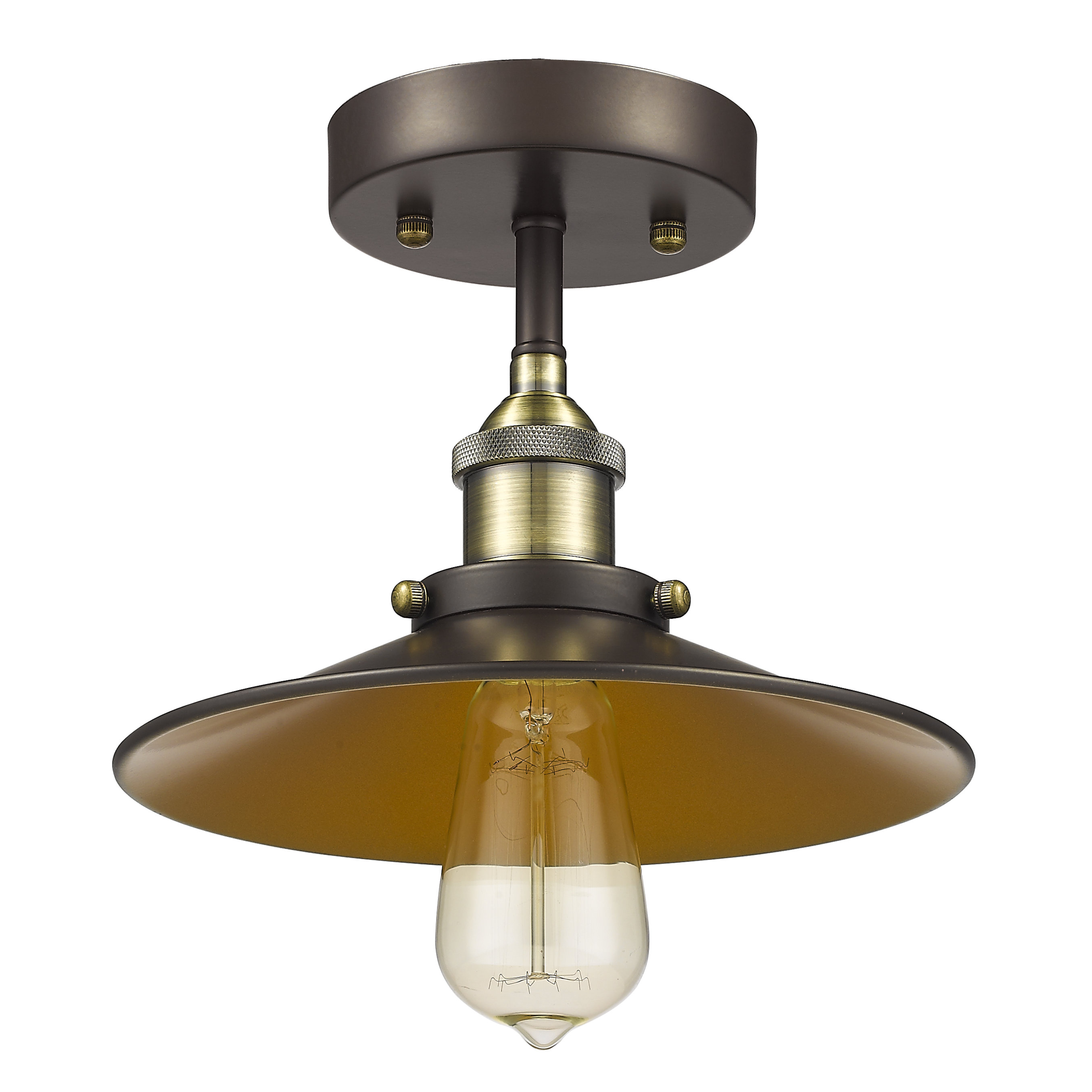 Laurel Foundry Modern Farmhouse Bouvet 1 Light Semi Flush Mount & Reviews | Wayfair.ca