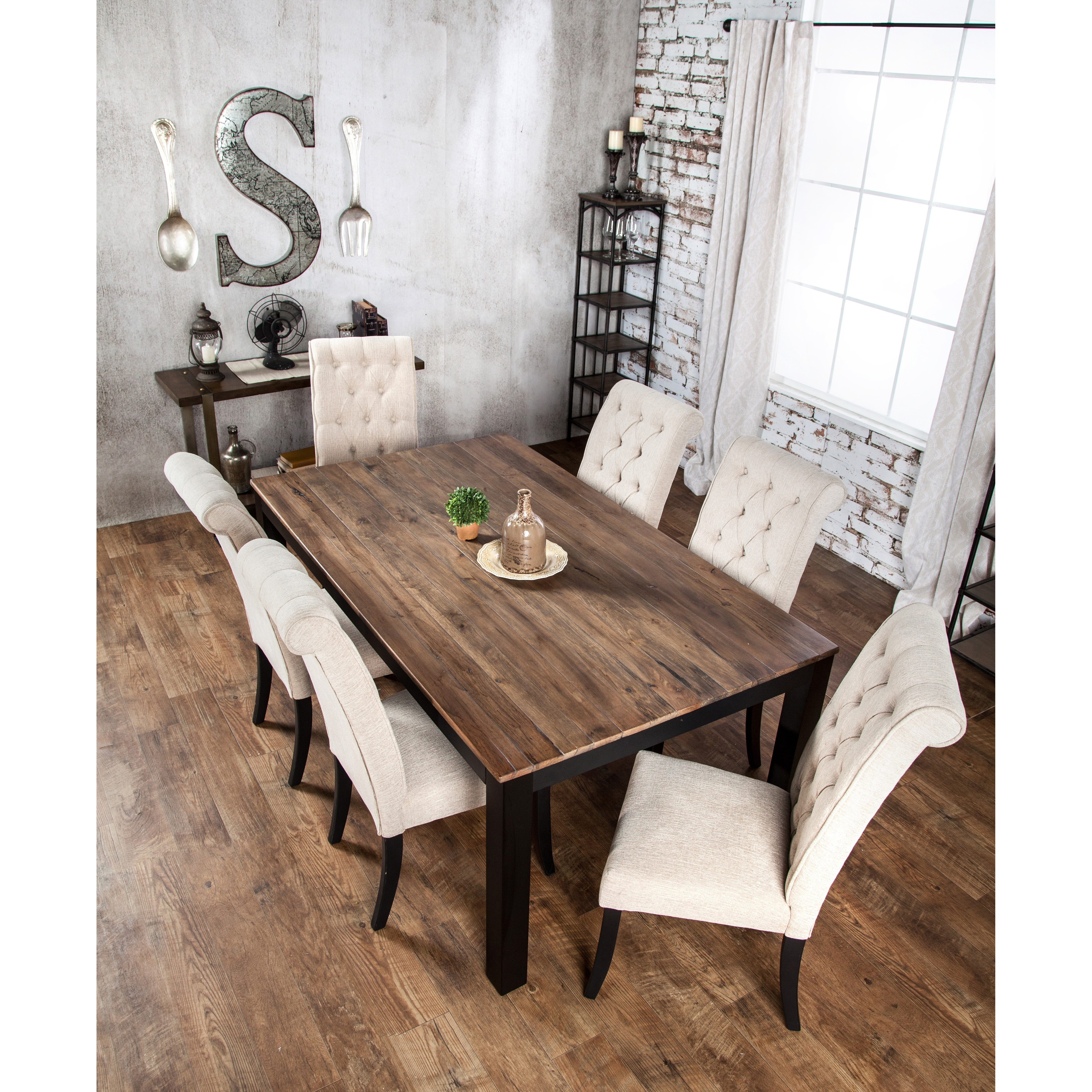 modern farmhouse dining room table - ladywinewhiners