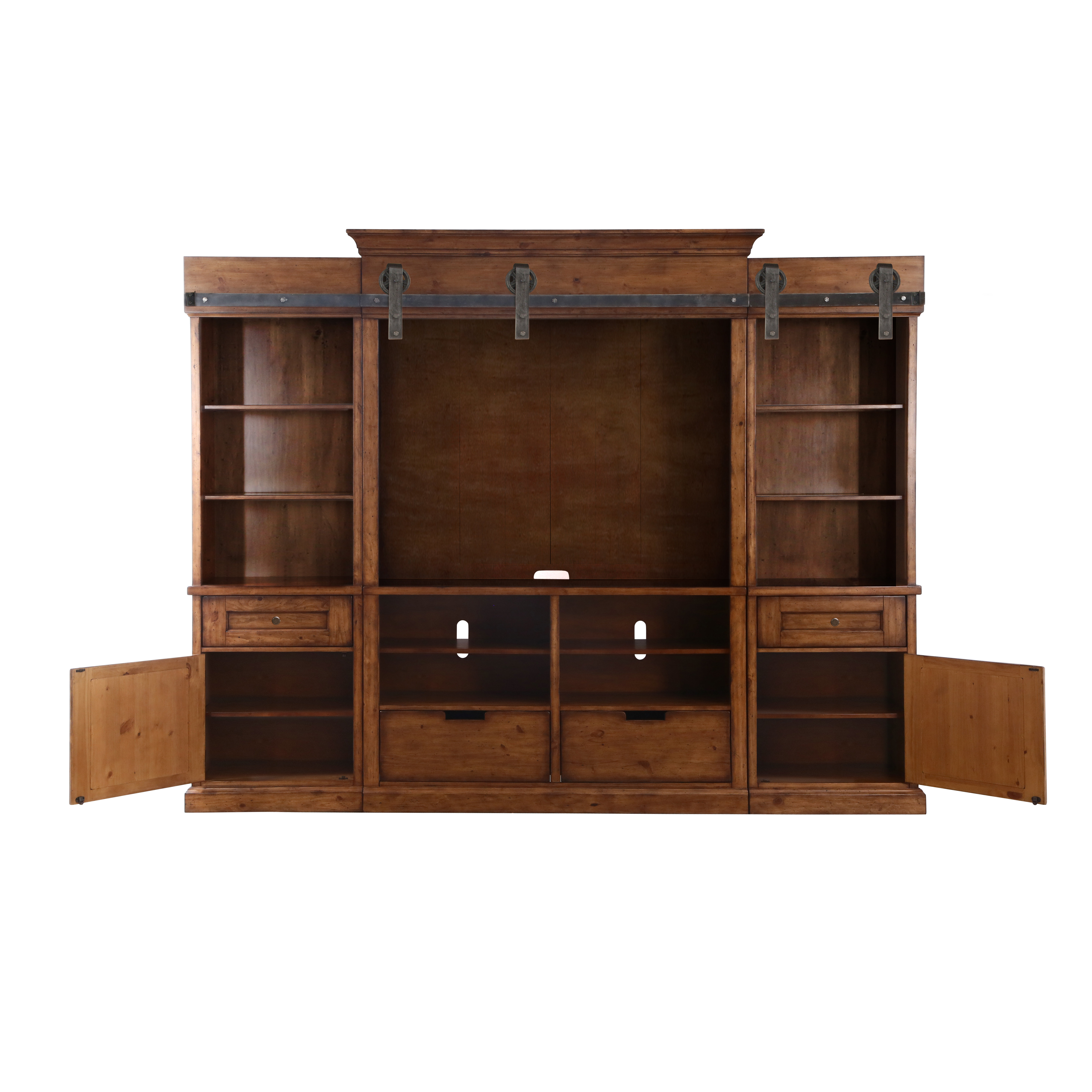 Laurel Foundry Modern Farmhouse Pyrex Entertainment Center with Piers
