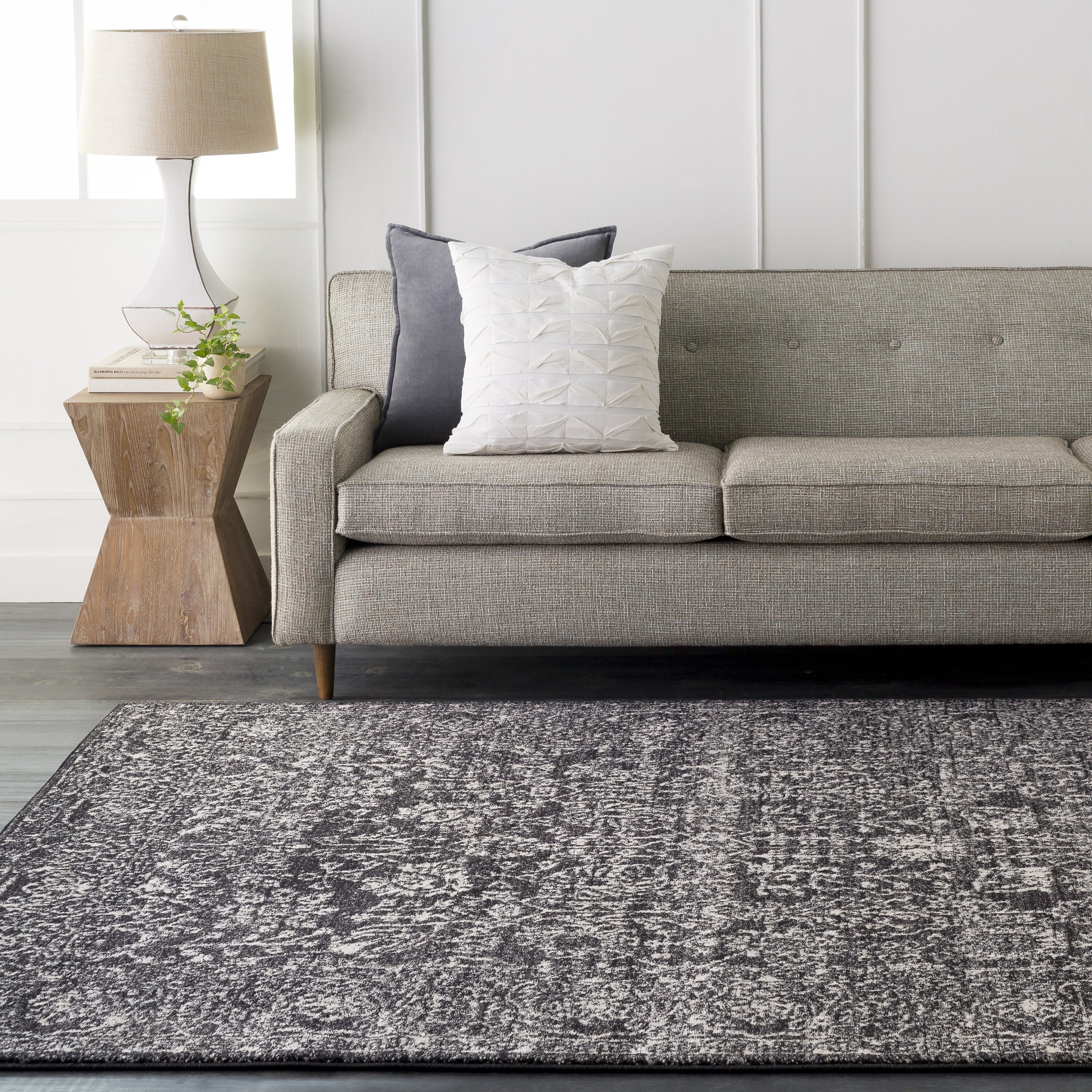 Laurel Foundry Modern Farmhouse Hannah Charcoal Area Rug & Reviews