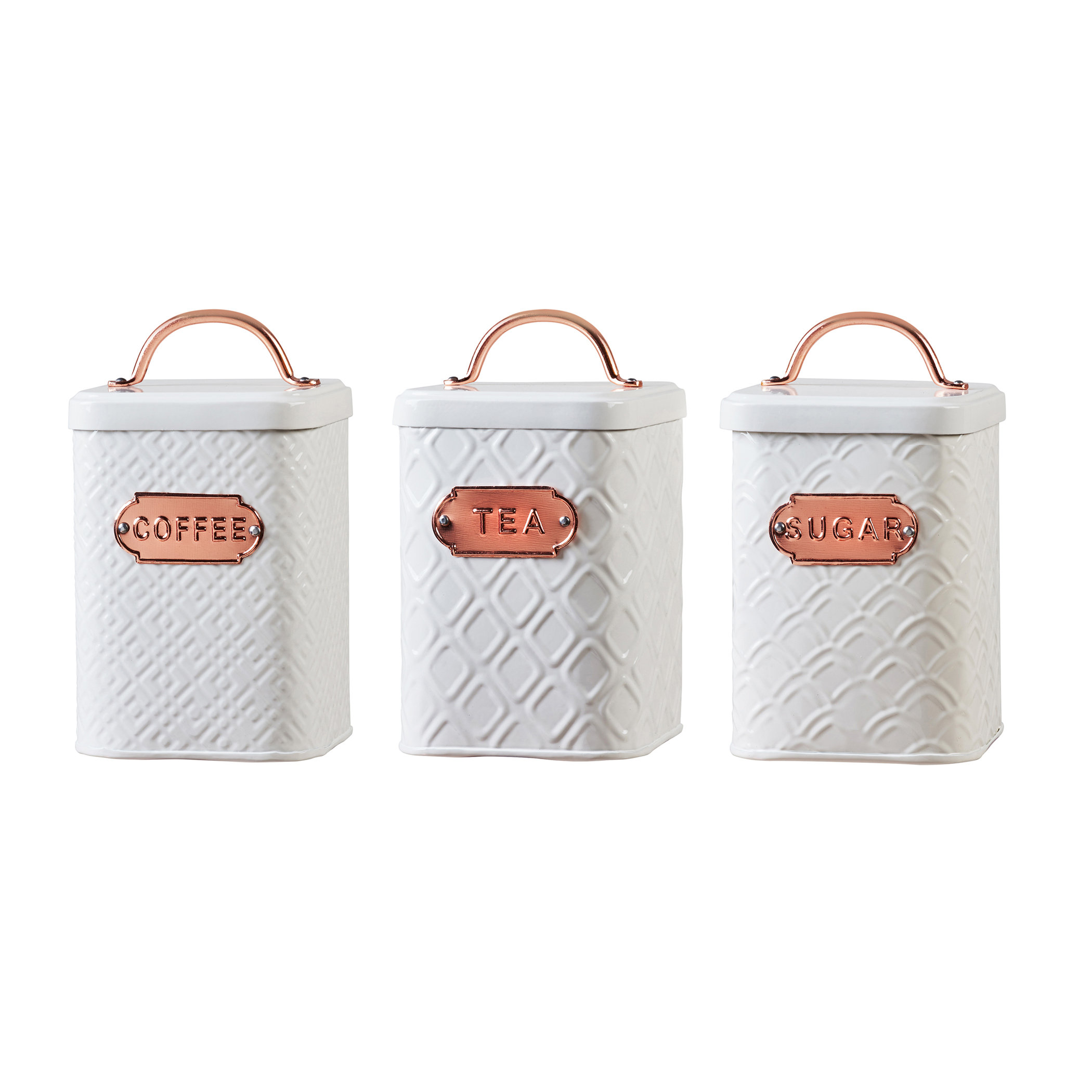 Laurel Foundry Modern Farmhouse 3Piece Metal Canister Set & Reviews