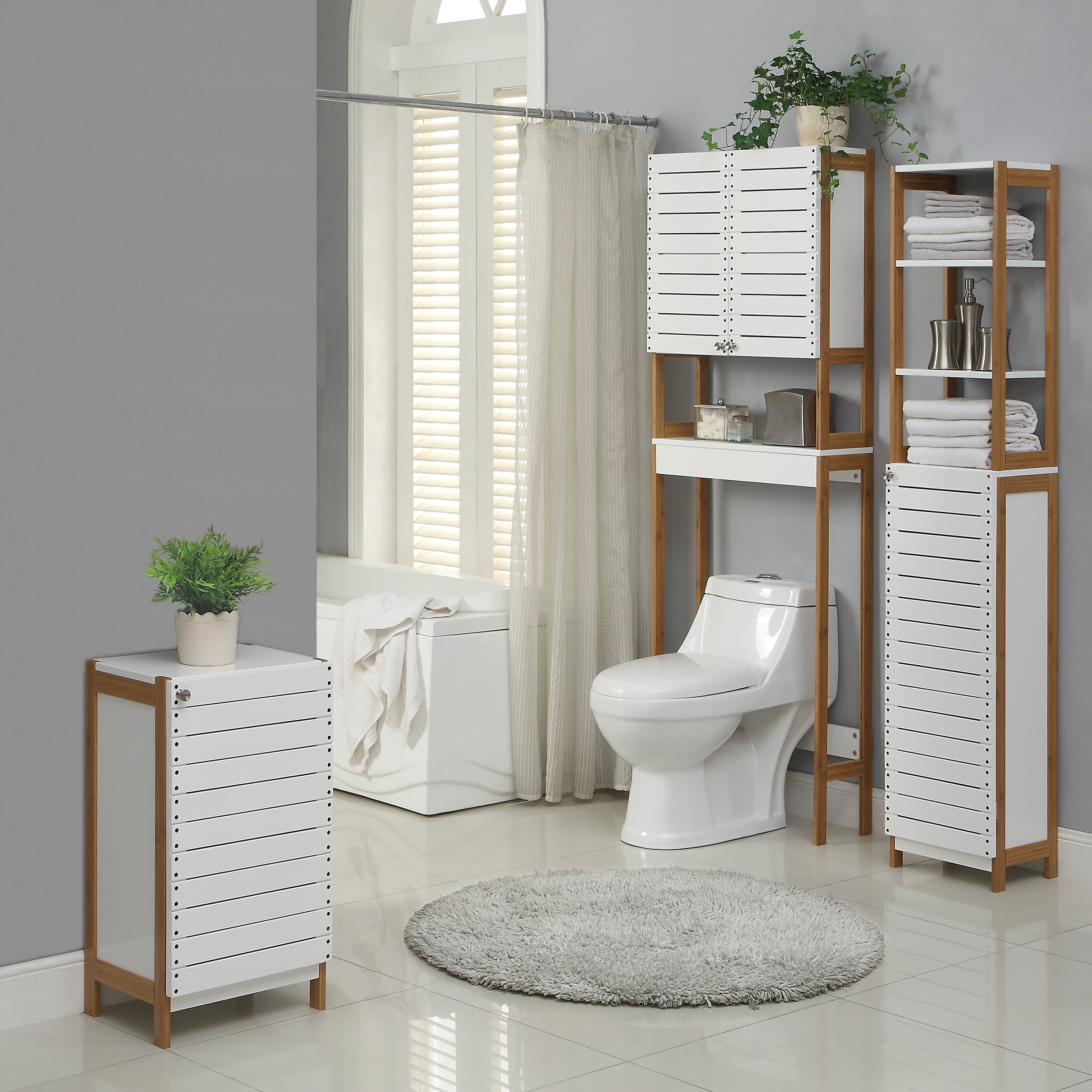OIA Rendition 23.62" x 70.25" Free Standing Over the Toilet