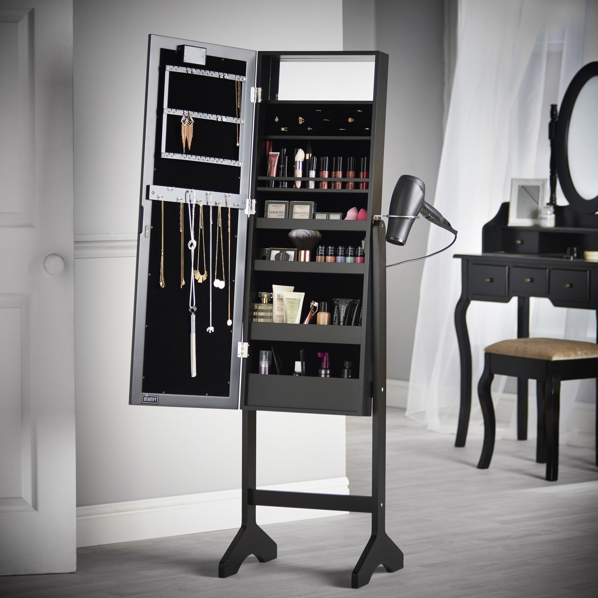 Beautify Jewelry Armoire with Mirror Wayfair