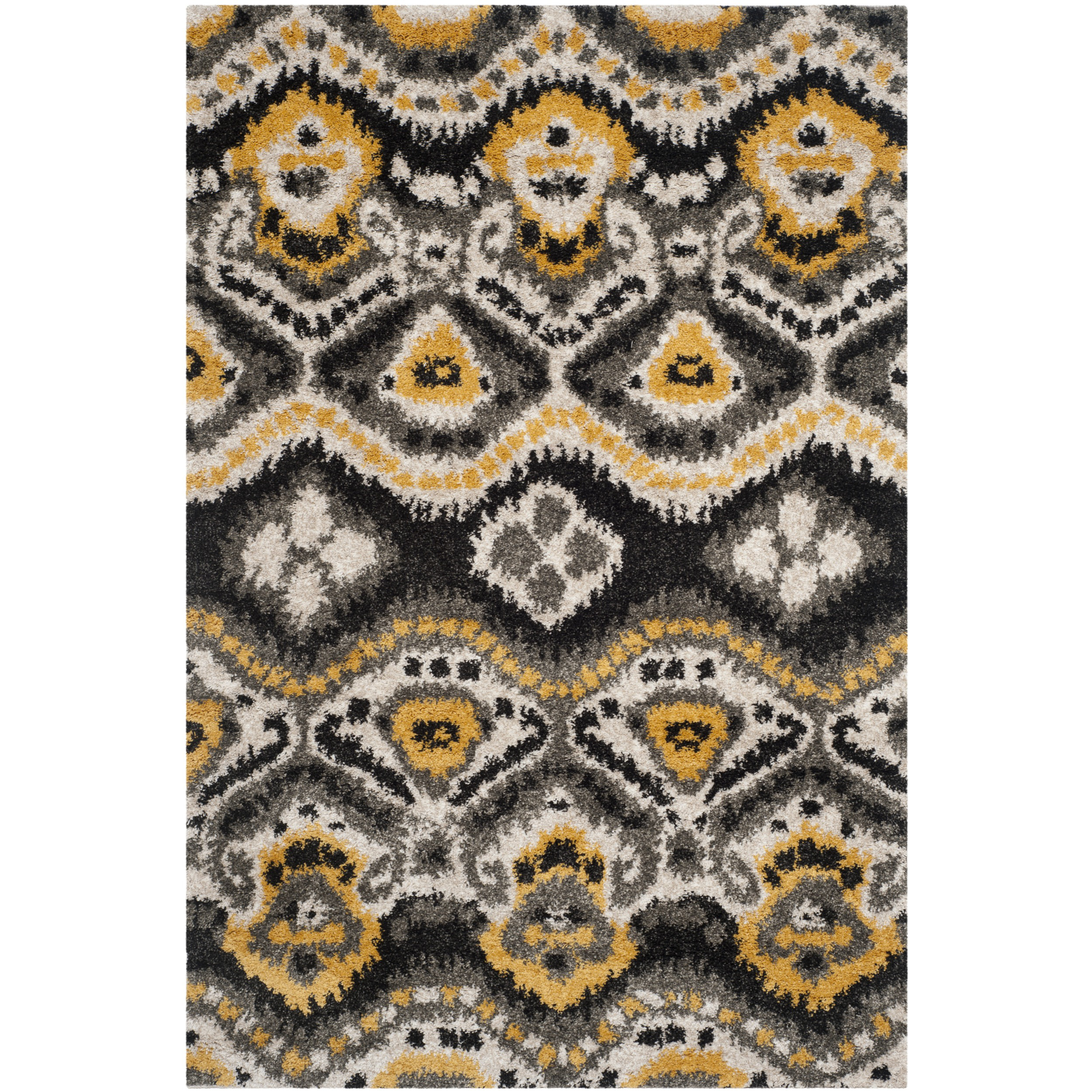 Safavieh Tibetan Black/Gold Ikat Rug & Reviews Wayfair