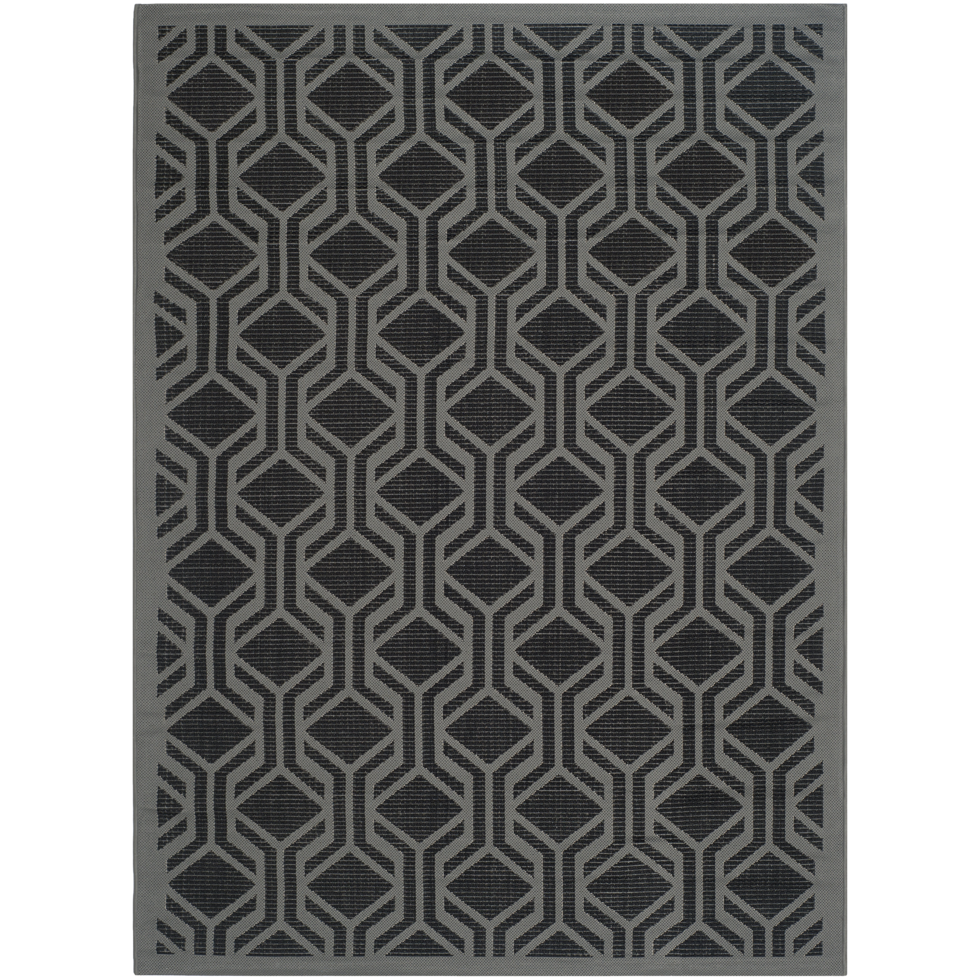 Safavieh Courtyard Black / Anthracite Geometric Rug & Reviews Wayfair