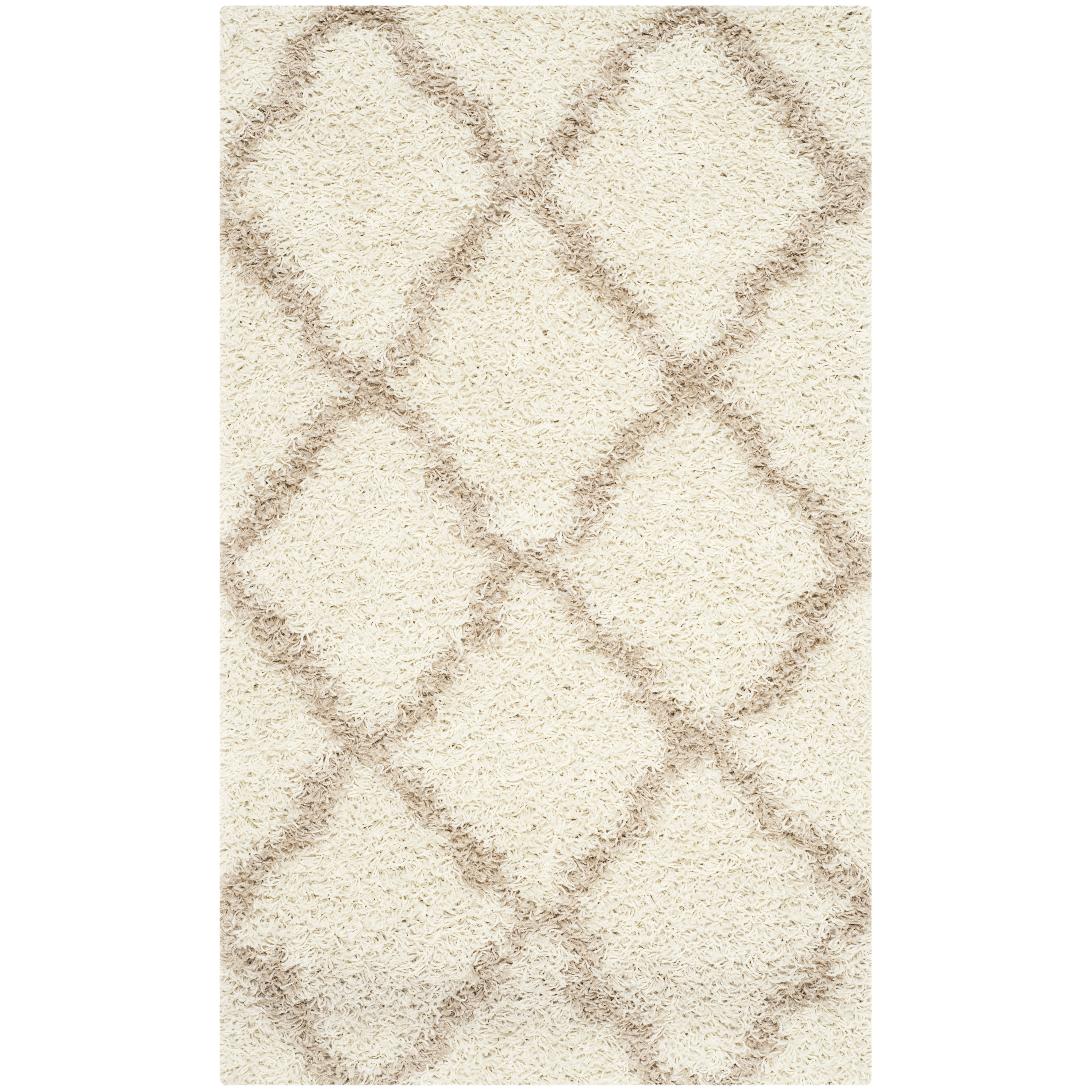 Safavieh Dallas Shag Ivory & Beige Area Rug & Reviews Wayfair
