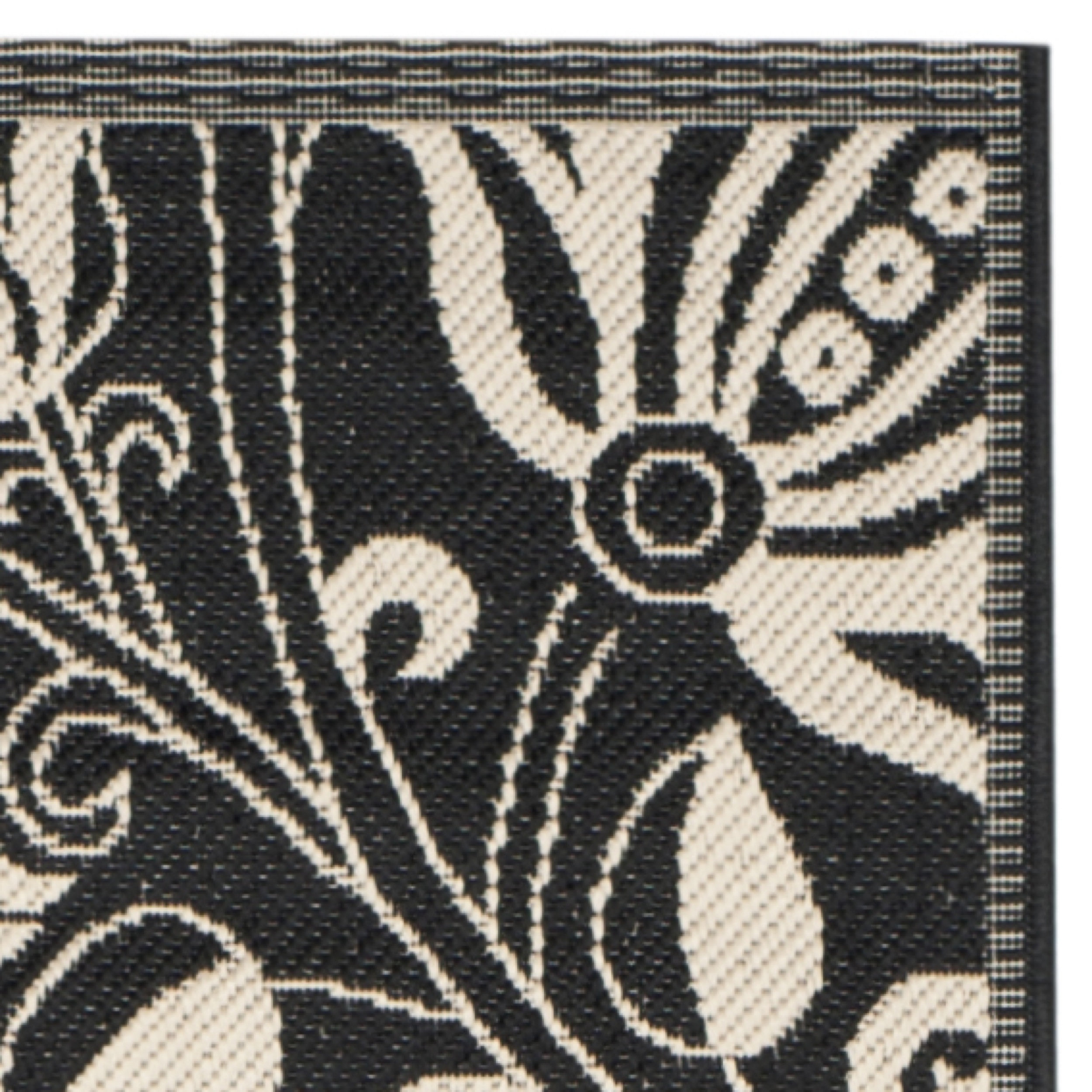Safavieh Courtyard Black & Tan Indoor/Outdoor Area Rug & Reviews Wayfair