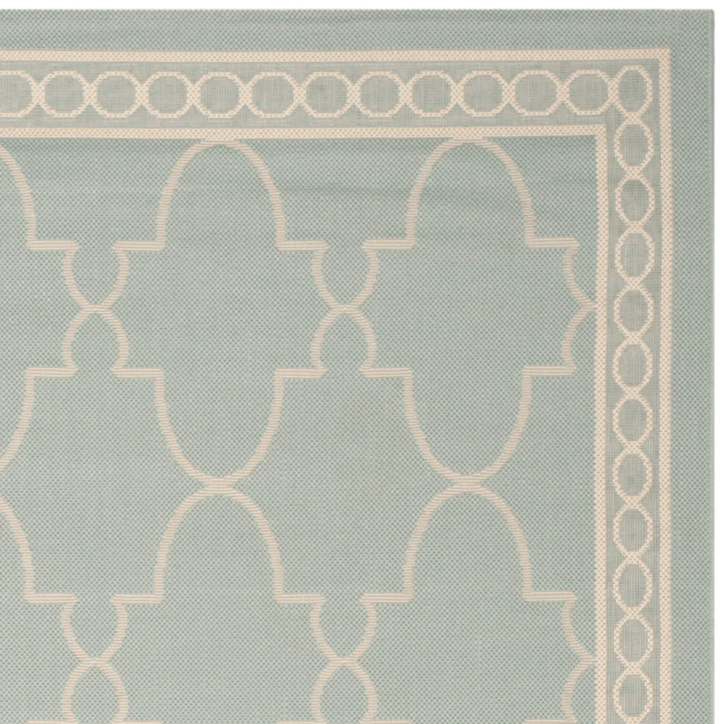 Safavieh Courtyard Aqua/Beige Outdoor Rug & Reviews Wayfair