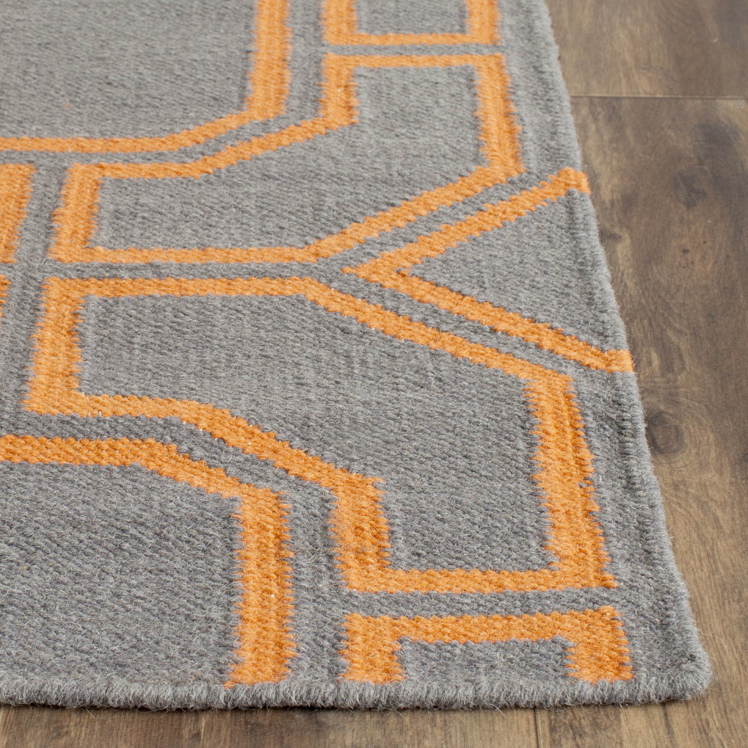 Safavieh Dhurries Blue/Orange Area Rug & Reviews Wayfair