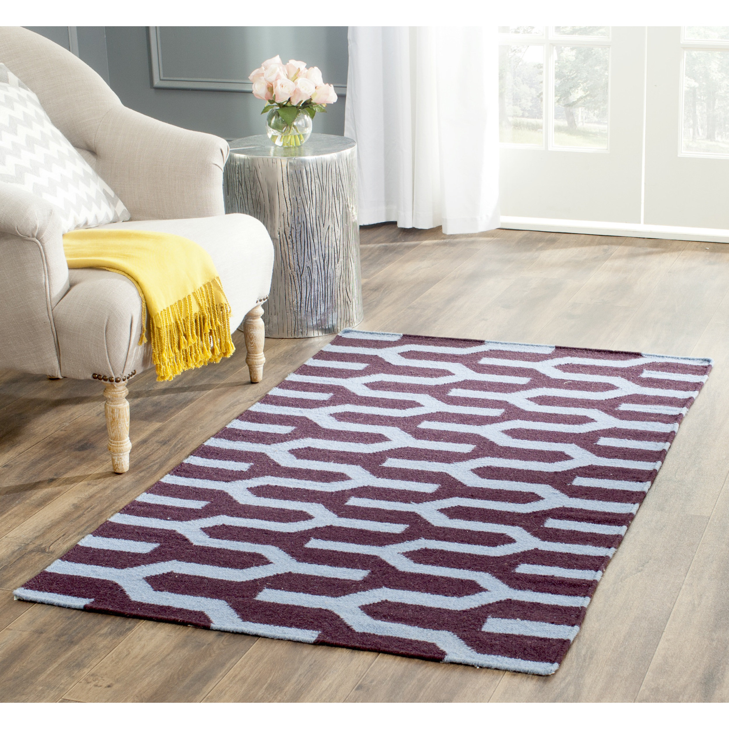 Safavieh Dhurries Purple/Blue Area Rug Wayfair