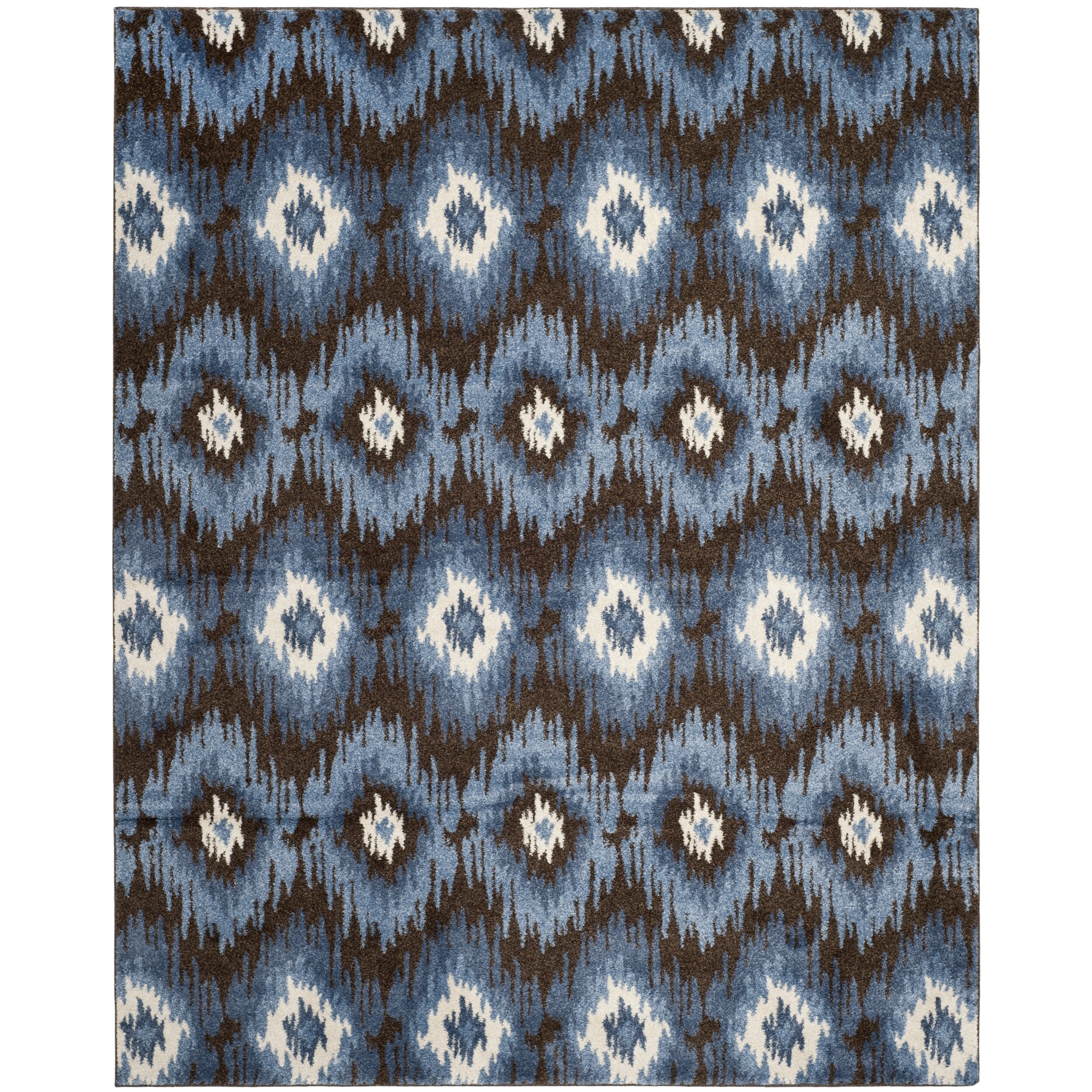 Safavieh Retro Dark Brown / Blue Rug & Reviews | Wayfair